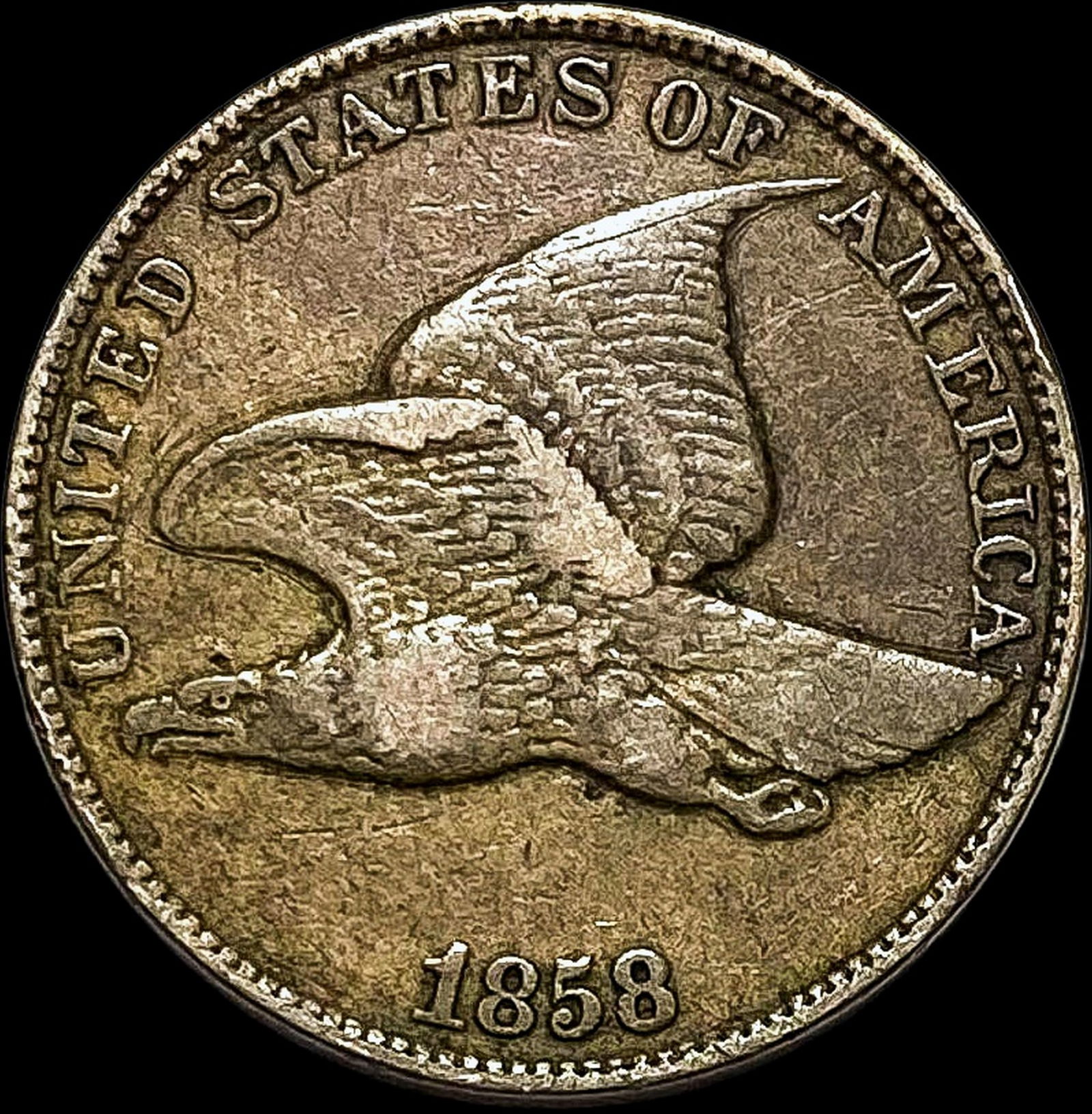 1858 Flying Eagle Cent NEARLY UNCIRCULATED (1 of 2)