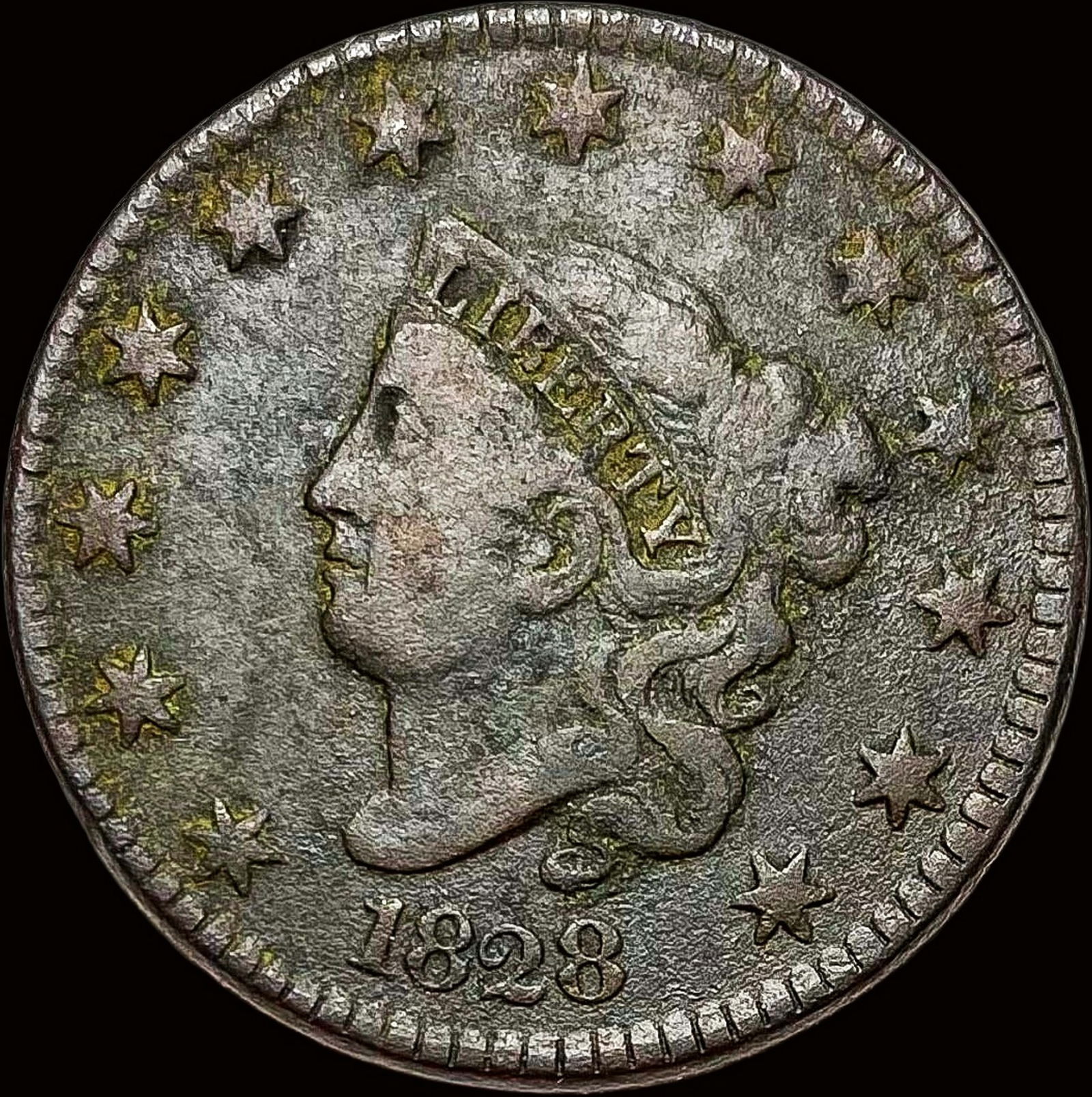 1828 Coronet Head Large Cent LIGHTLY CIRCULATED (1 of 2)