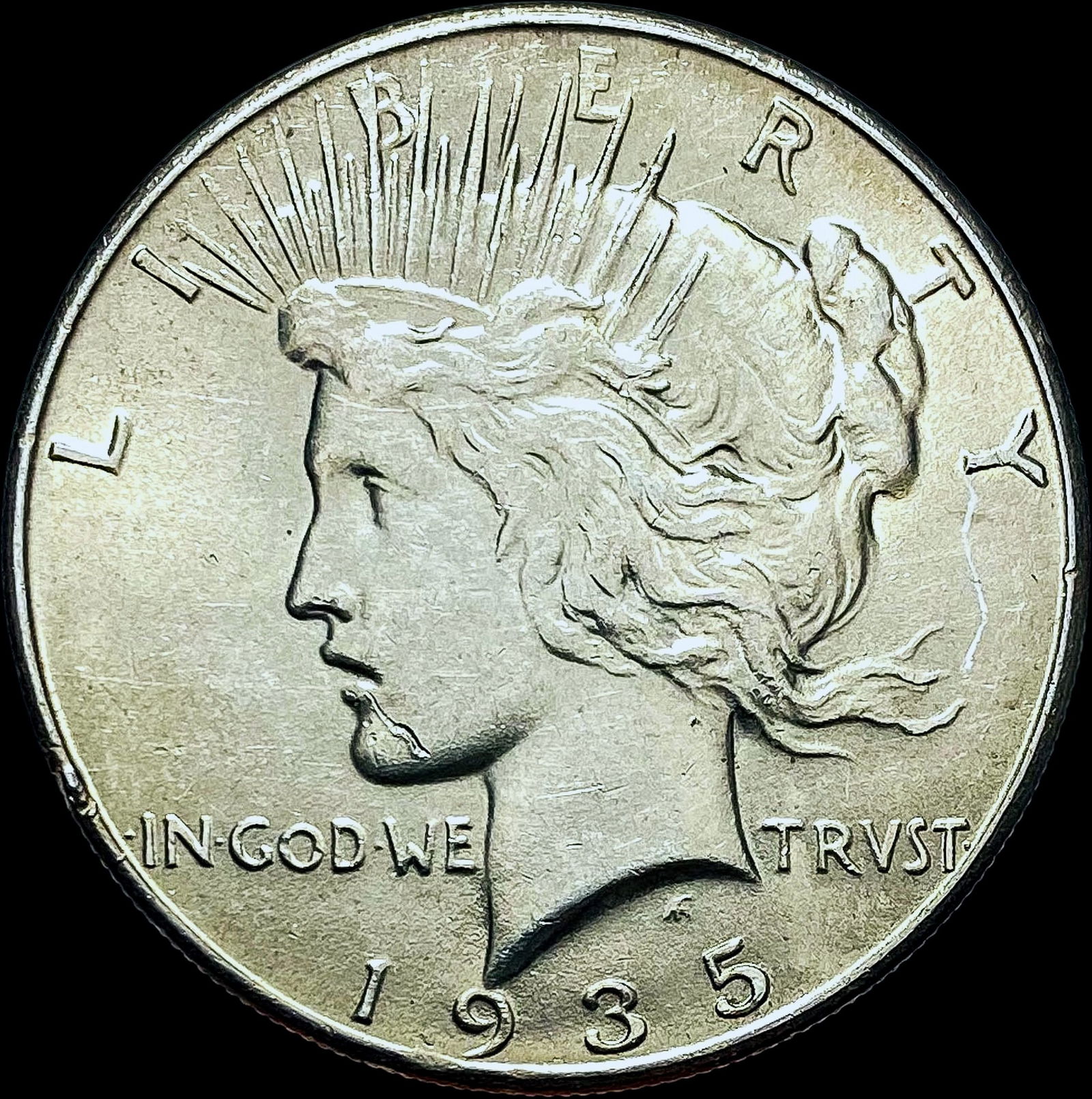 1935 Silver Peace Dollar CHOICE AU (1 of 2)