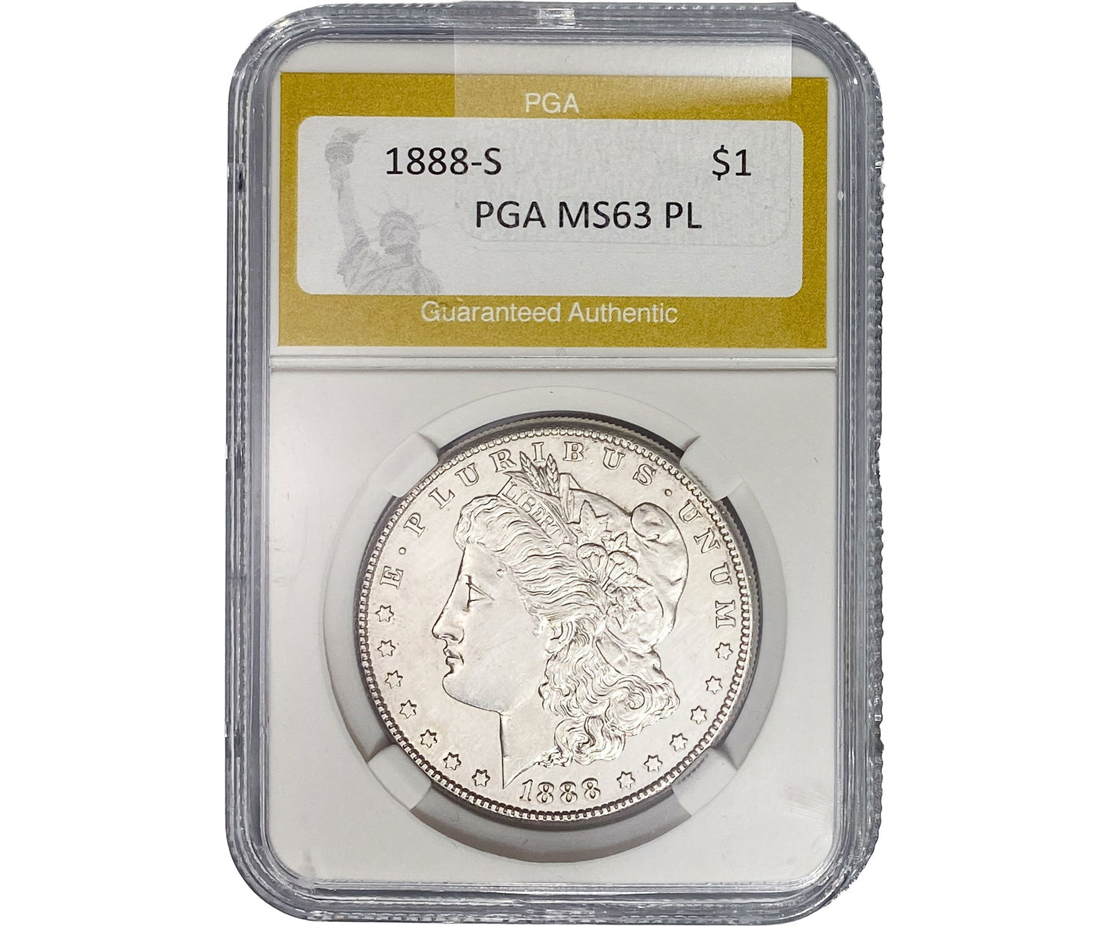 1888-S Morgan Silver Dollar PGA MS63 PL (1 of 2)