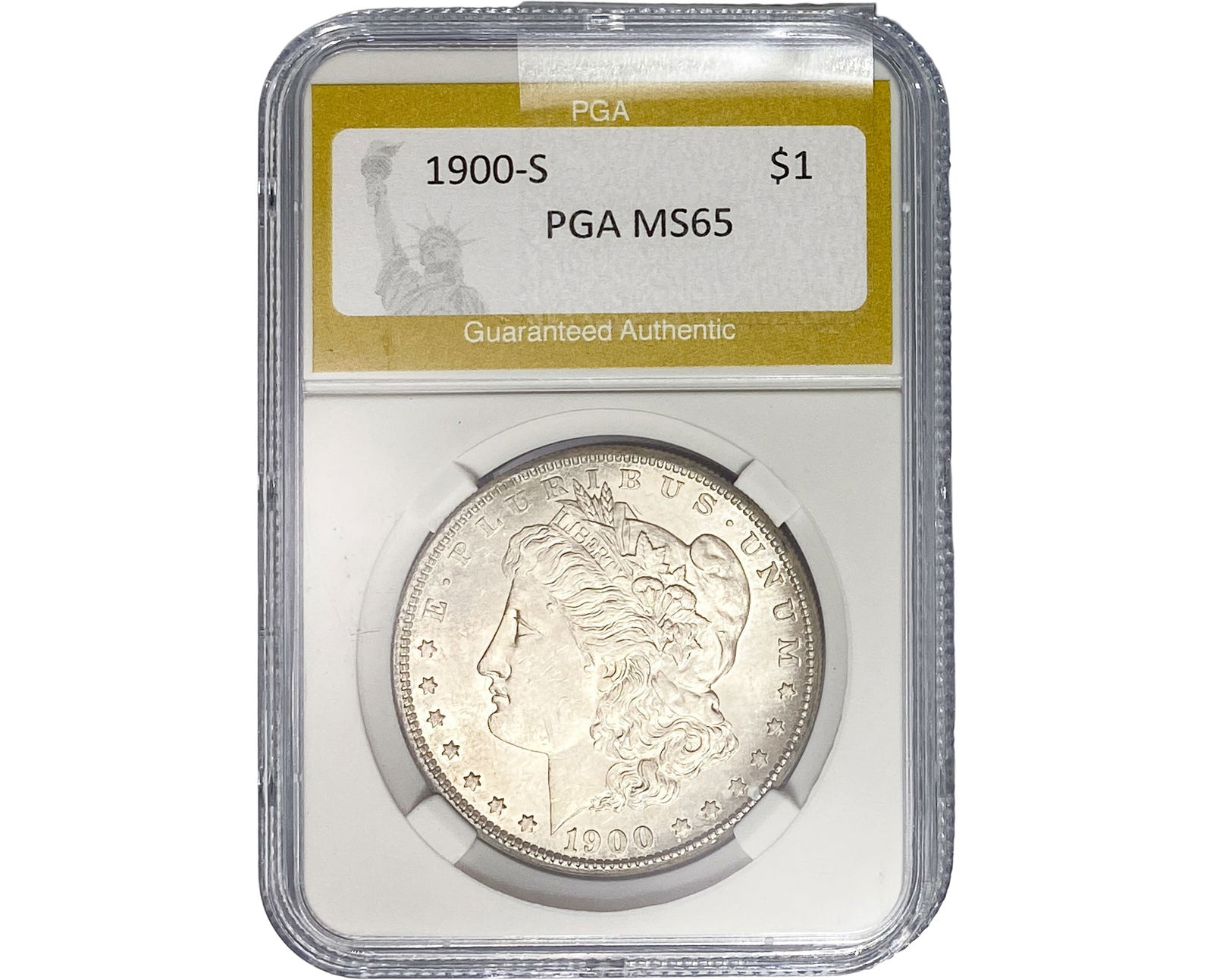 1900-S Morgan Silver Dollar PGA MS65 (1 of 2)