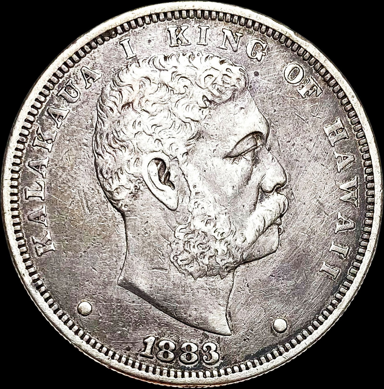 1883 Silver Hawaii One Dollar NEARLY UNCIRCULATED (1 of 2)