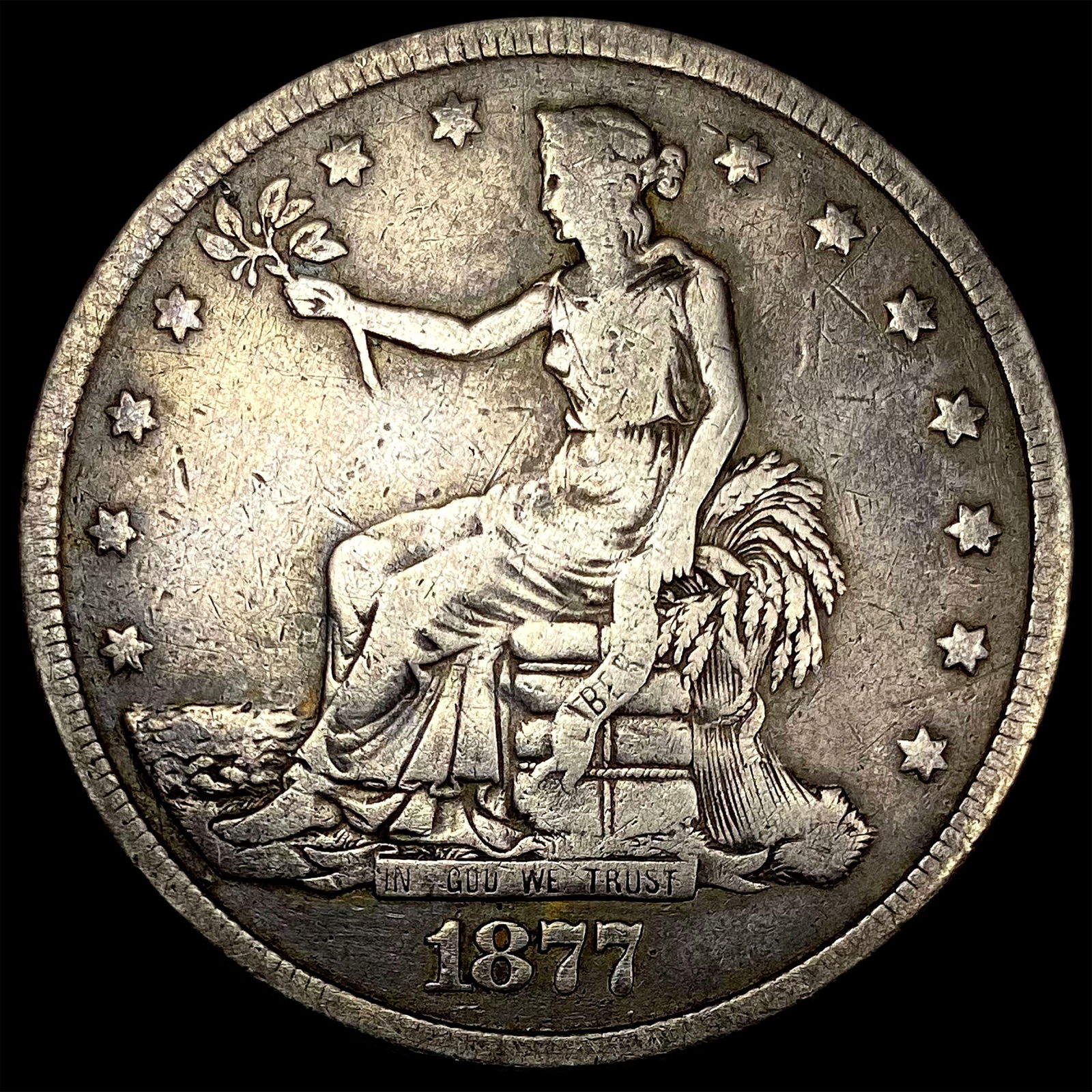 1877 Silver Trade Dollar LIGHTLY CIRCULATED (1 of 2)