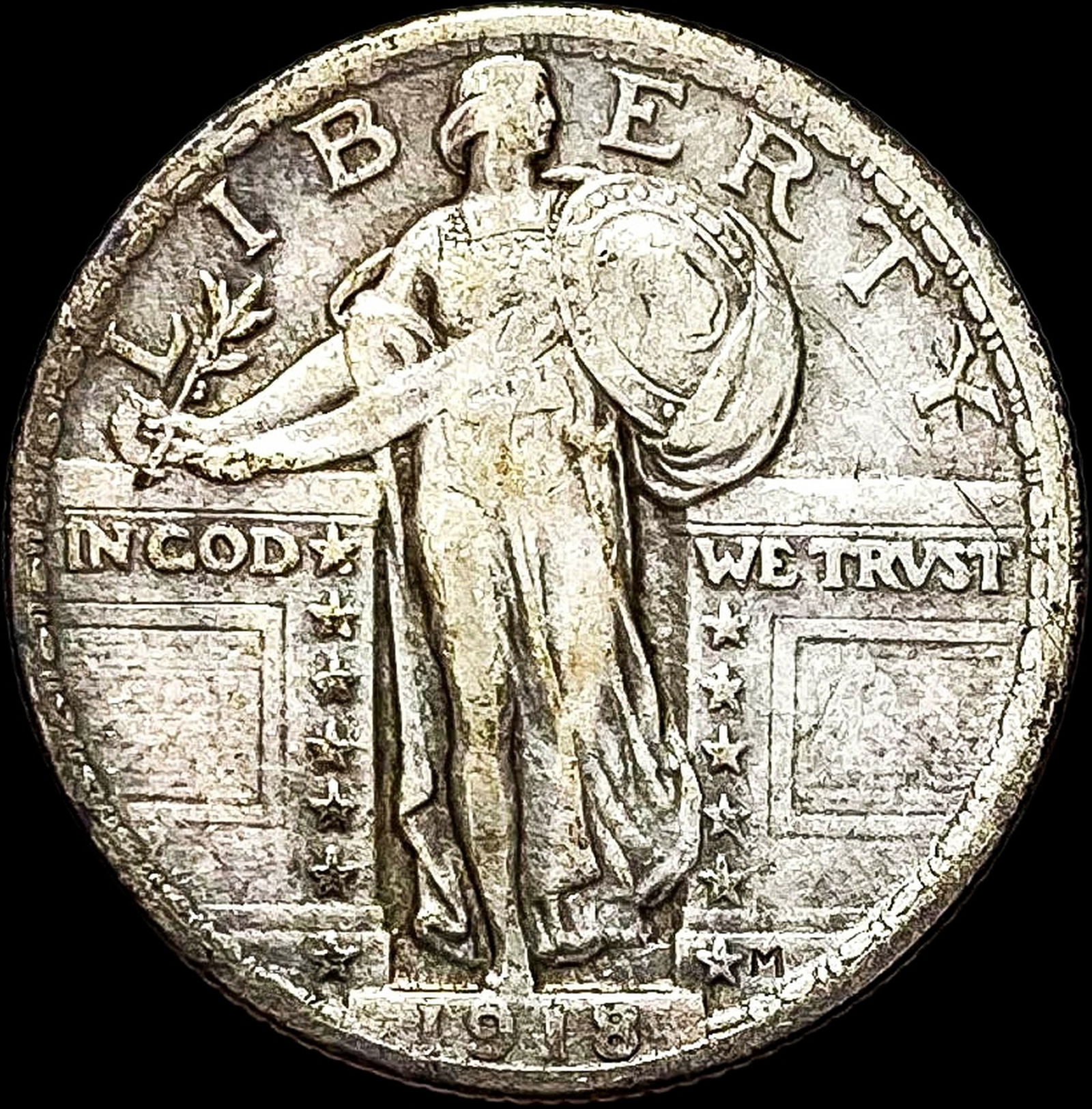 1918 Silver Standing Liberty Quarter NEAR UNC (1 of 2)