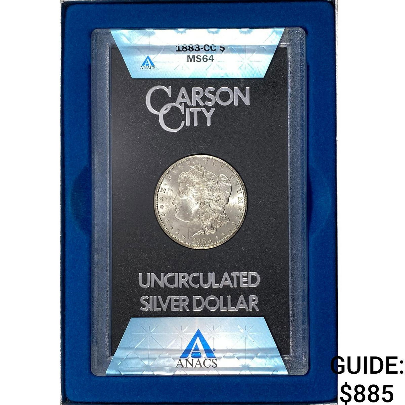 1883-CC U.S. Mint Silver Morgan Dollar ANACS MS64 (1 of 3)