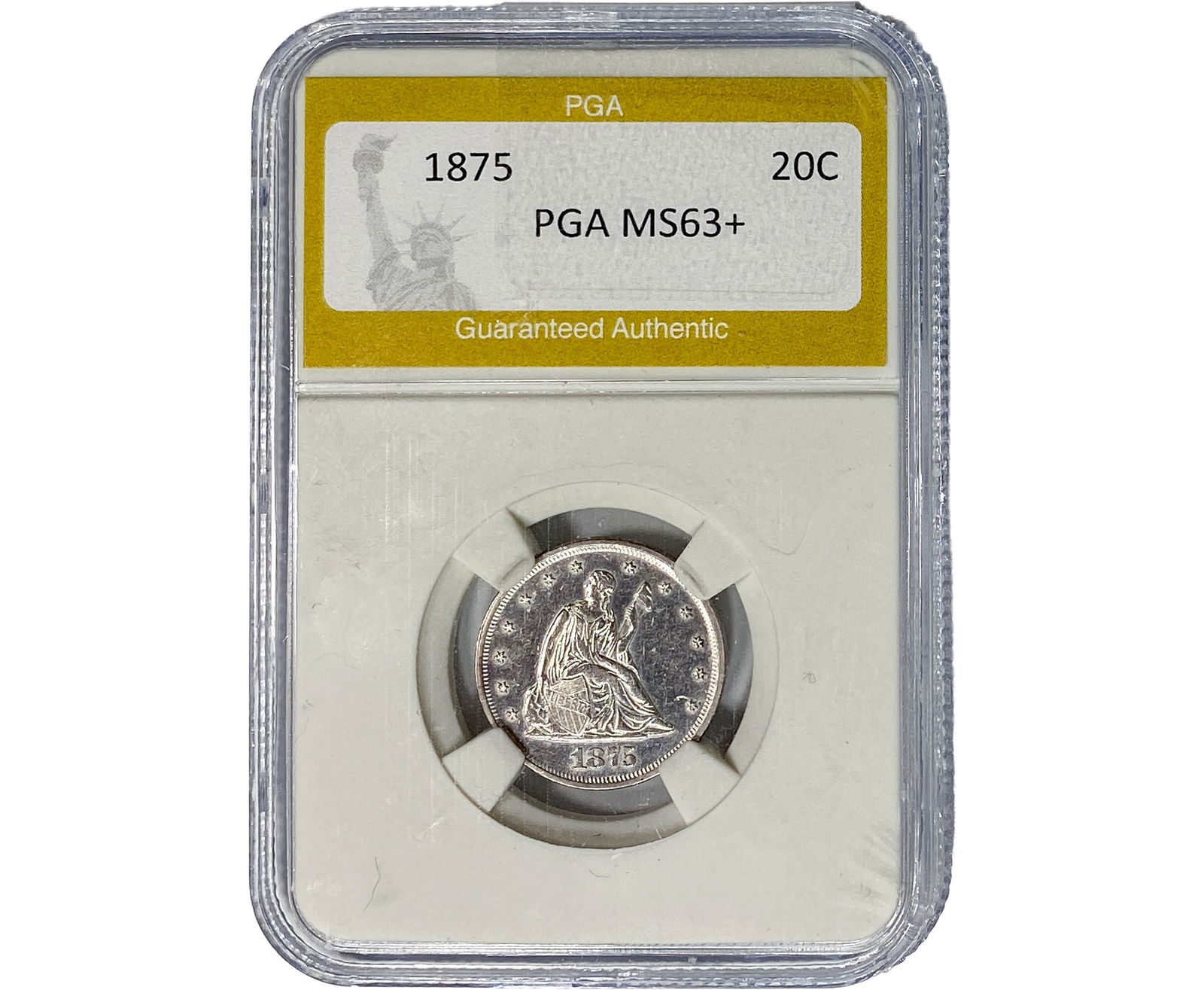 1875 Twenty Cent Piece PGA MS63+ (1 of 2)