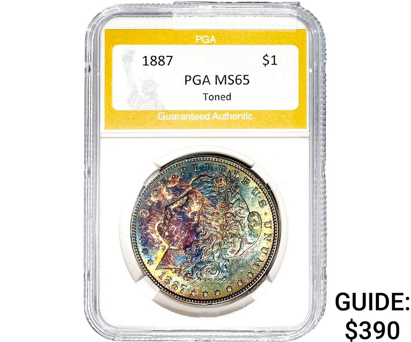 1887 Morgan Silver Dollar PGA MS65 Toned (1 of 2)