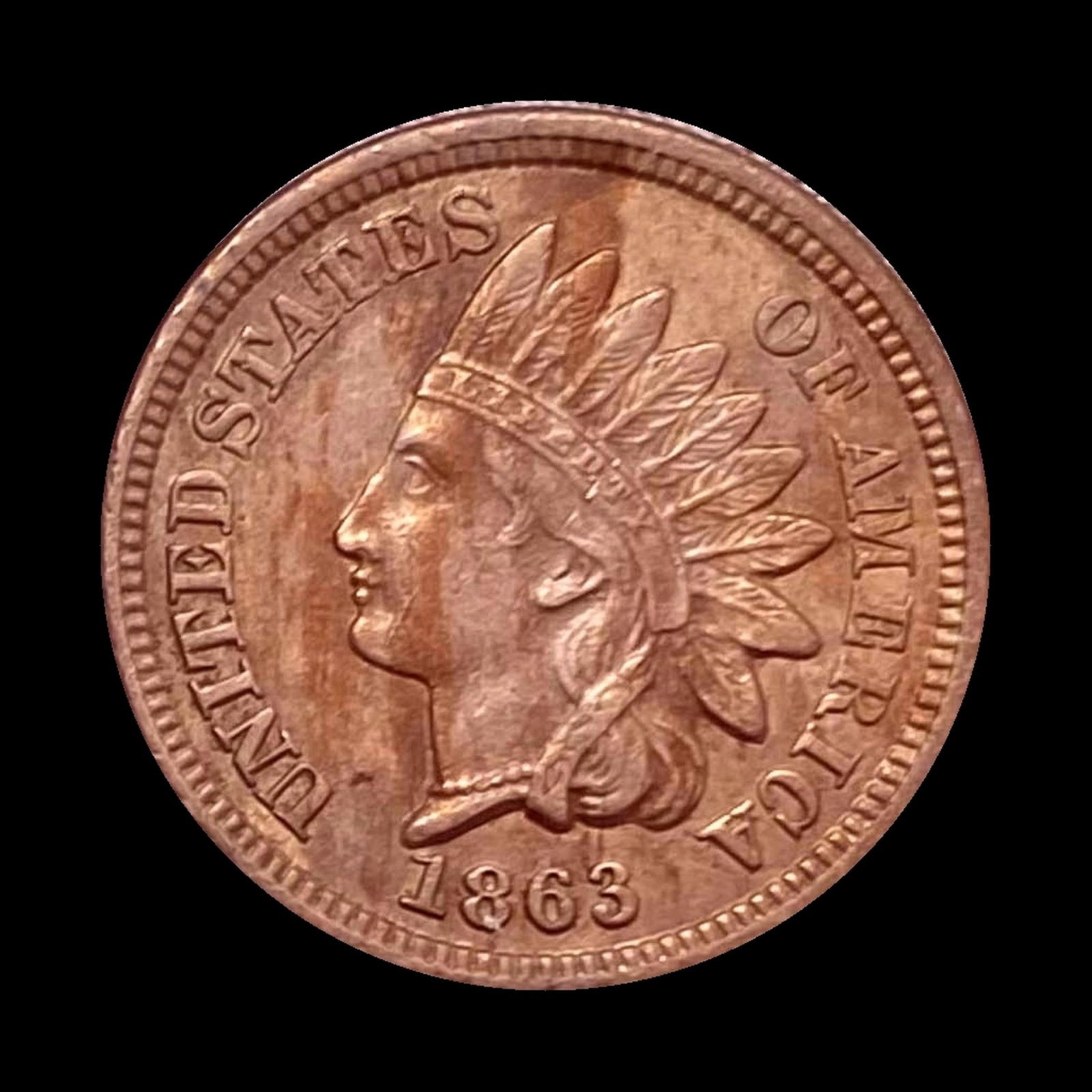 1863 Indian Head Cent CHOICE AU (1 of 2)
