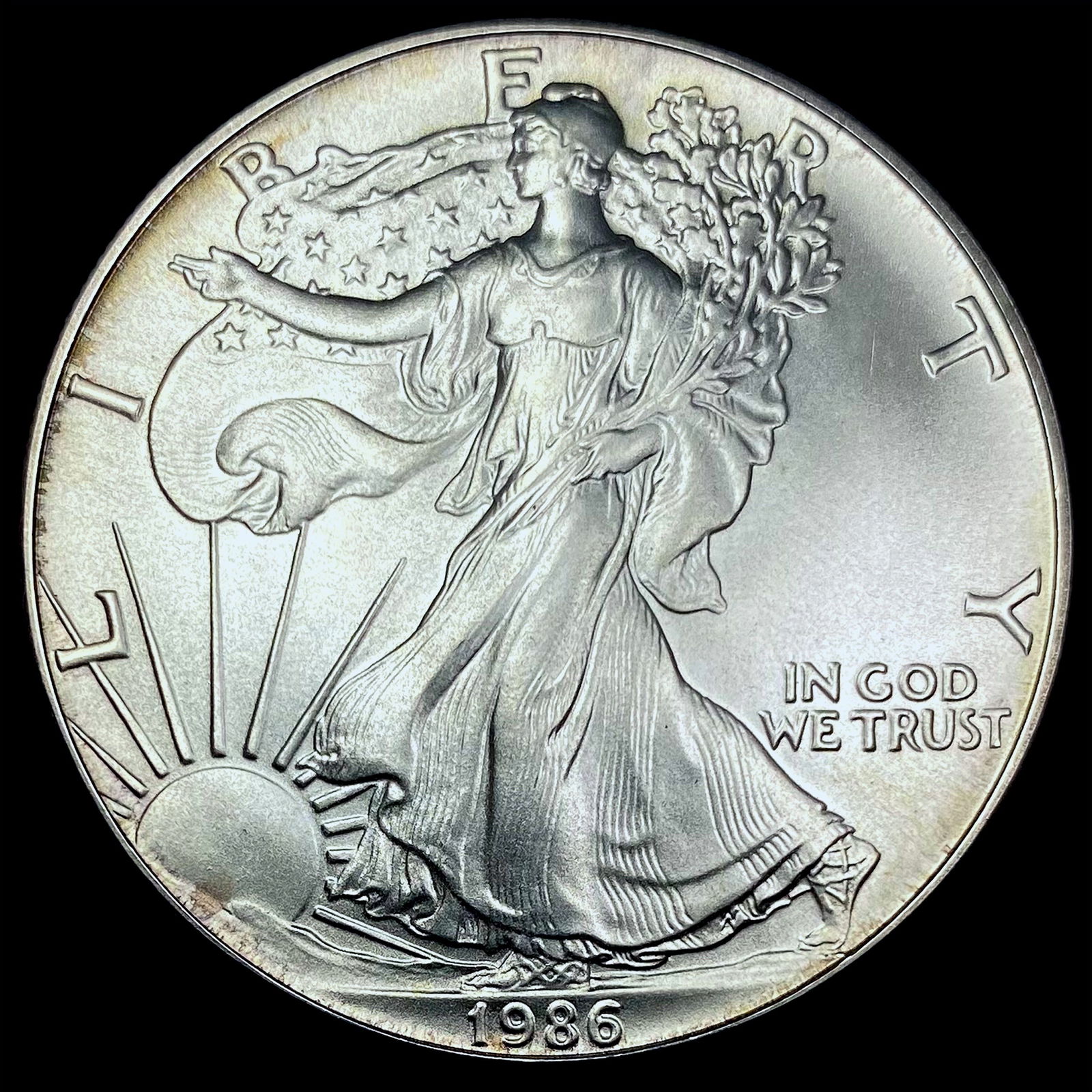 1986 1oz Silver American Eagle $1 SUPERB GEM BU (1 of 2)