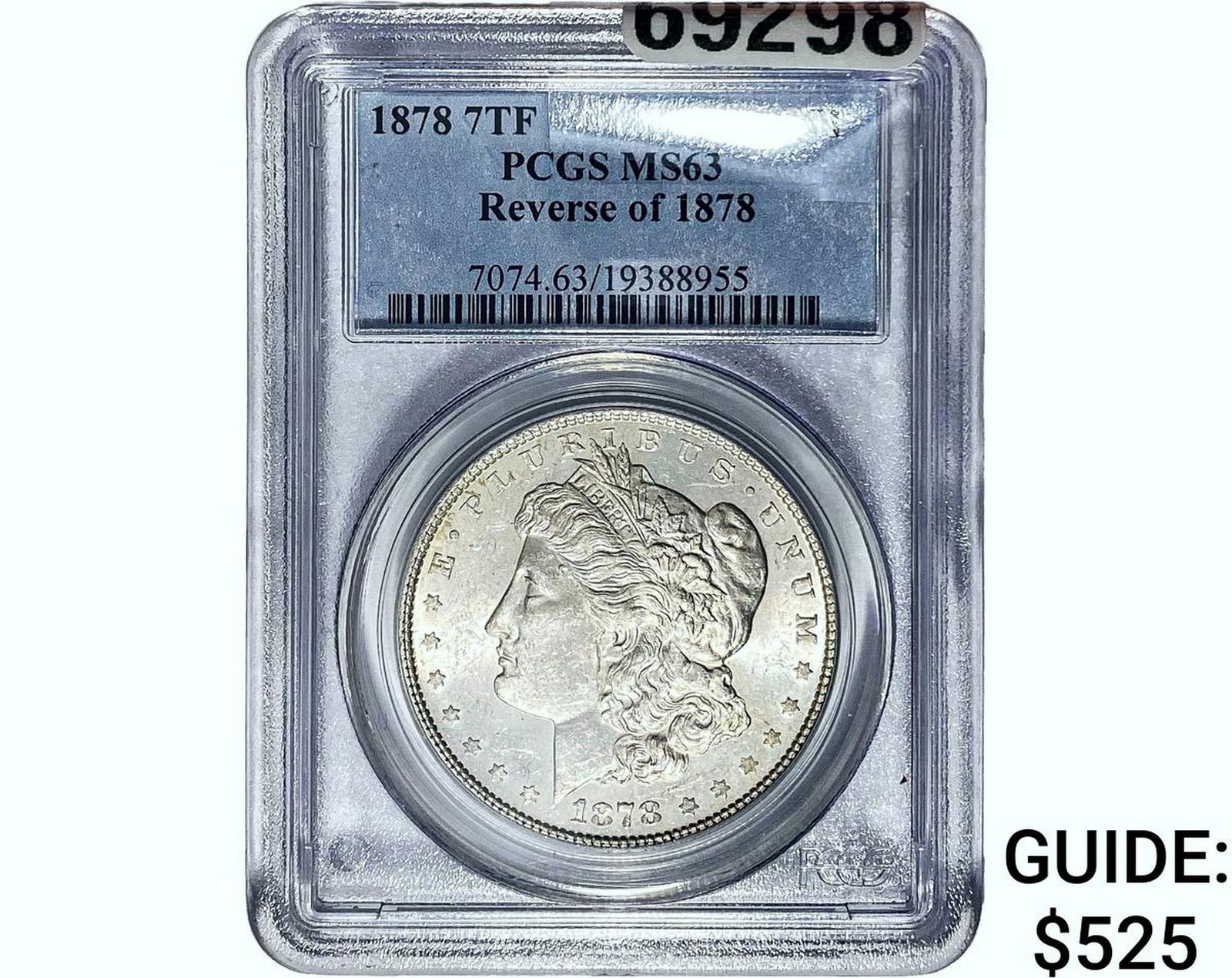 1878 Rev. 1878 7TF Morgan Silver Dollar PCGS MS63 (1 of 2)