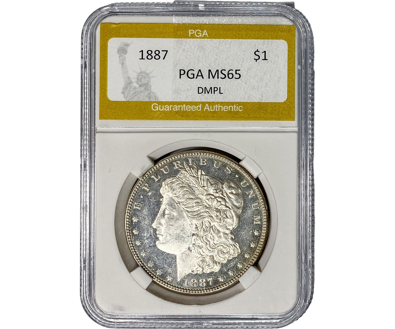 1887 Morgan Silver Dollar PGA MS65 DMPL (1 of 2)
