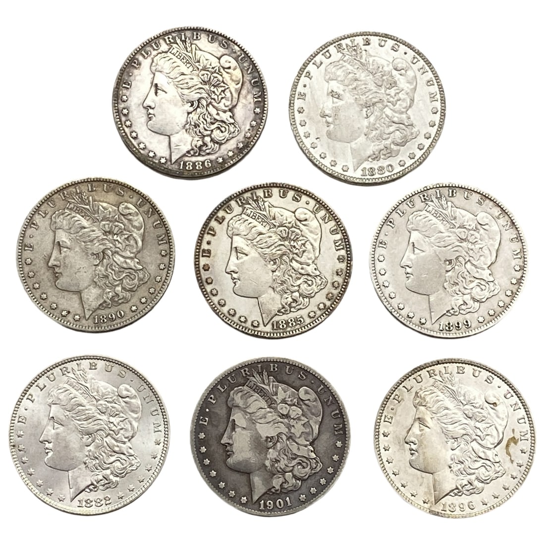 1880-1901 Morgan Silver Dollar Lot [8 Coins] HIGH GRADE (1 of 2)