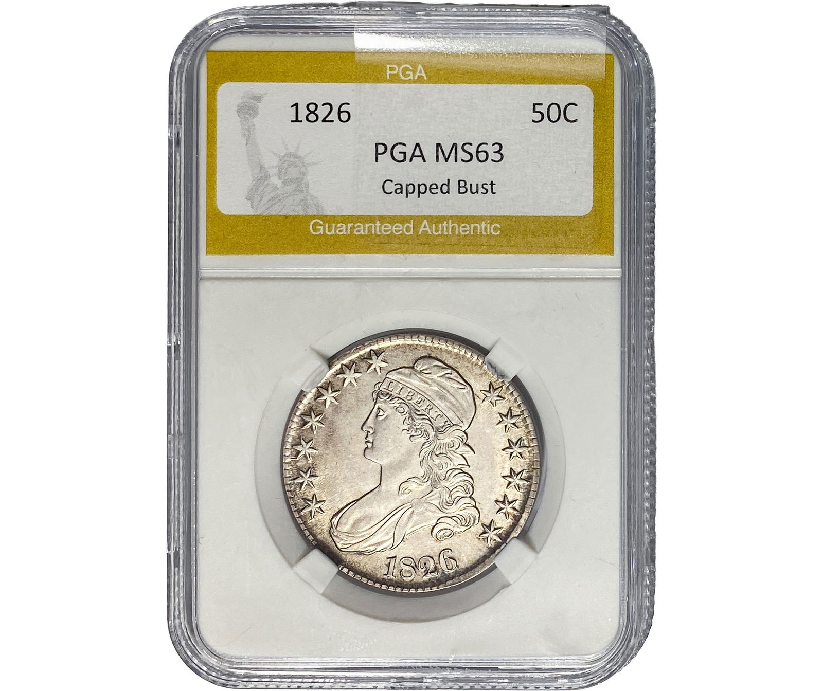 1826 Capped Bust Half Dollar PGA MS63 (1 of 2)