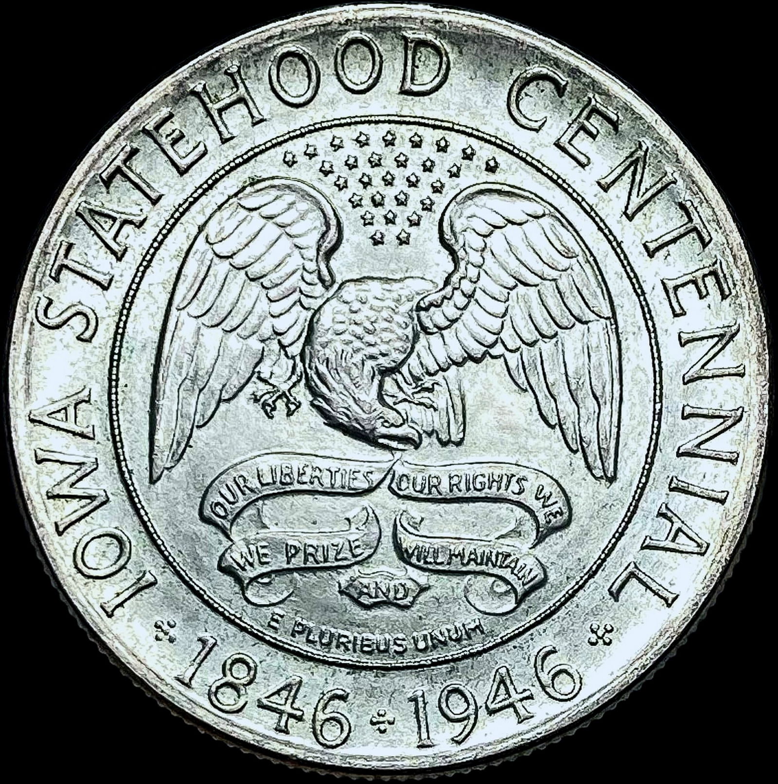 1946 Iowa Statehood Centennial Silver Half  Dollar CHOICE BU (1 of 2)