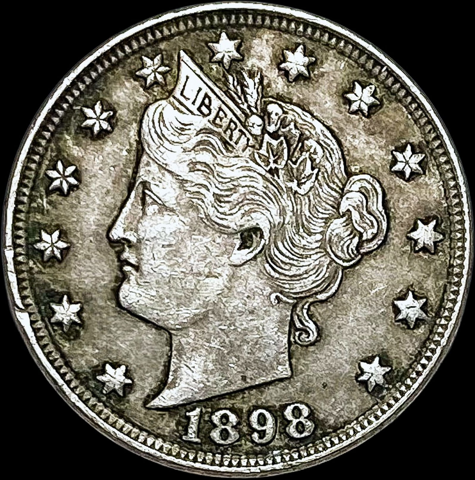 1898 Liberty Head Nickel NEARLY UNCIRCULATED (1 of 2)