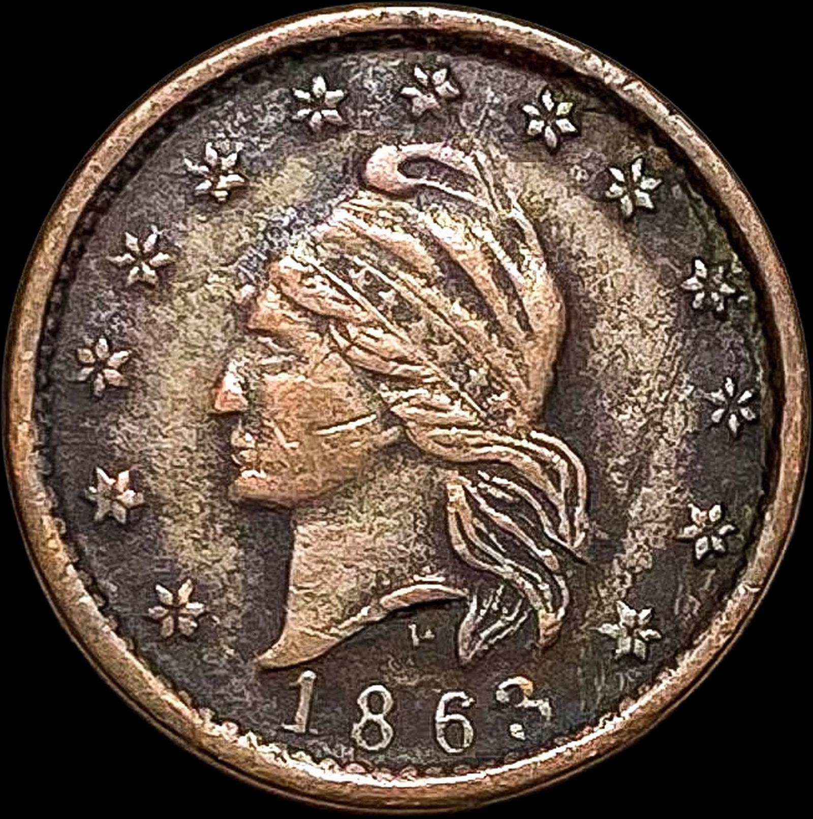 1863 Civil War Token-Army & Navy NEARLY UNCIRCULATED (1 of 2)