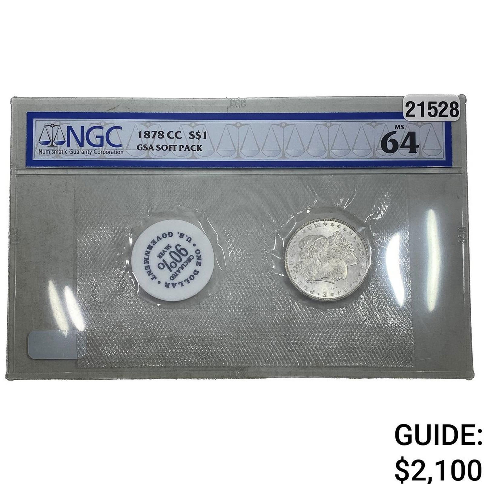 1878-CC Morgan Silver Dollar NGC MS64 GSA (1 of 2)