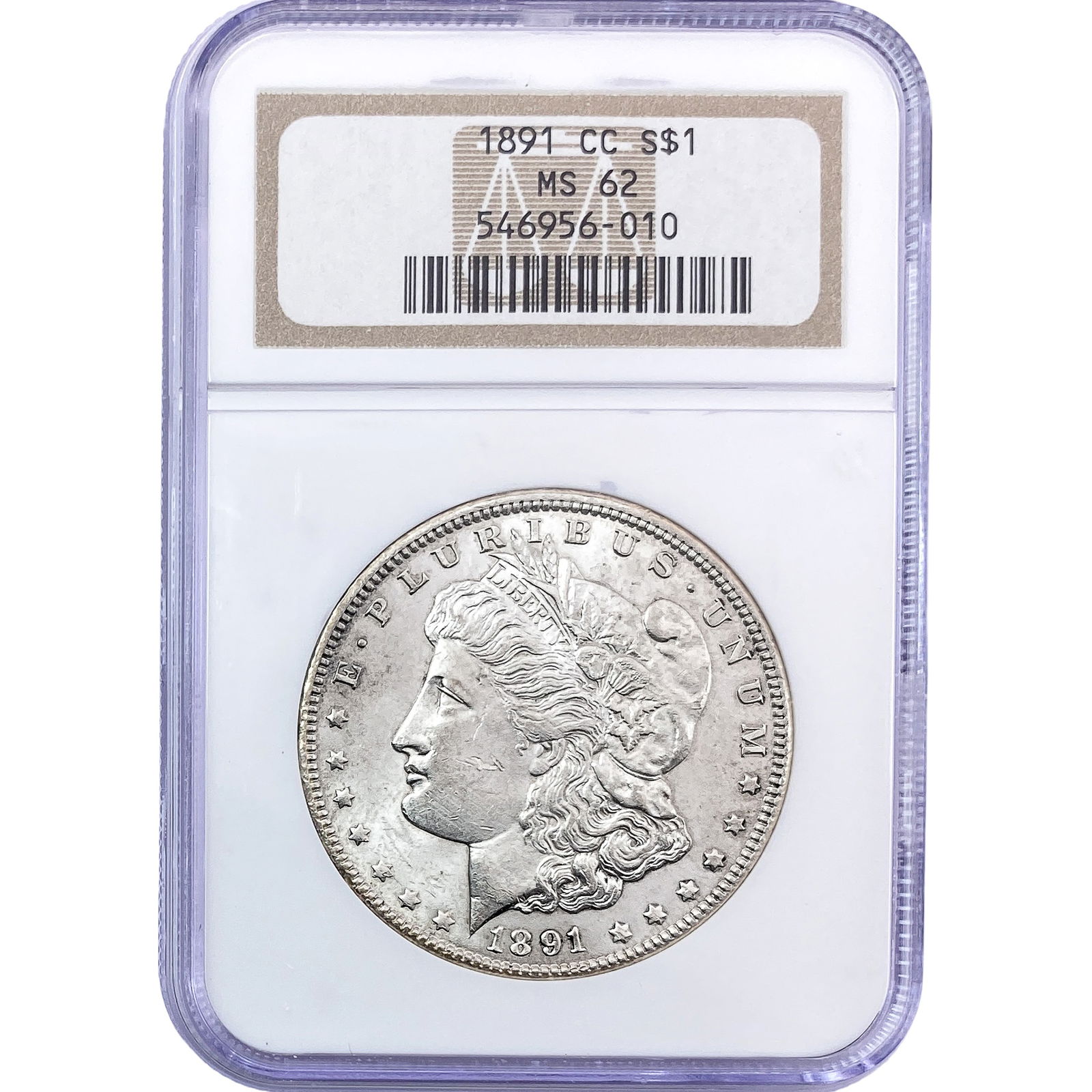 1891-CC Morgan Silver Dollar NGC MS62 (1 of 2)