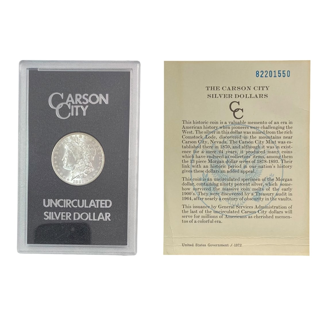 1882-CC Morgan Silver Dollar GSA (1 of 4)