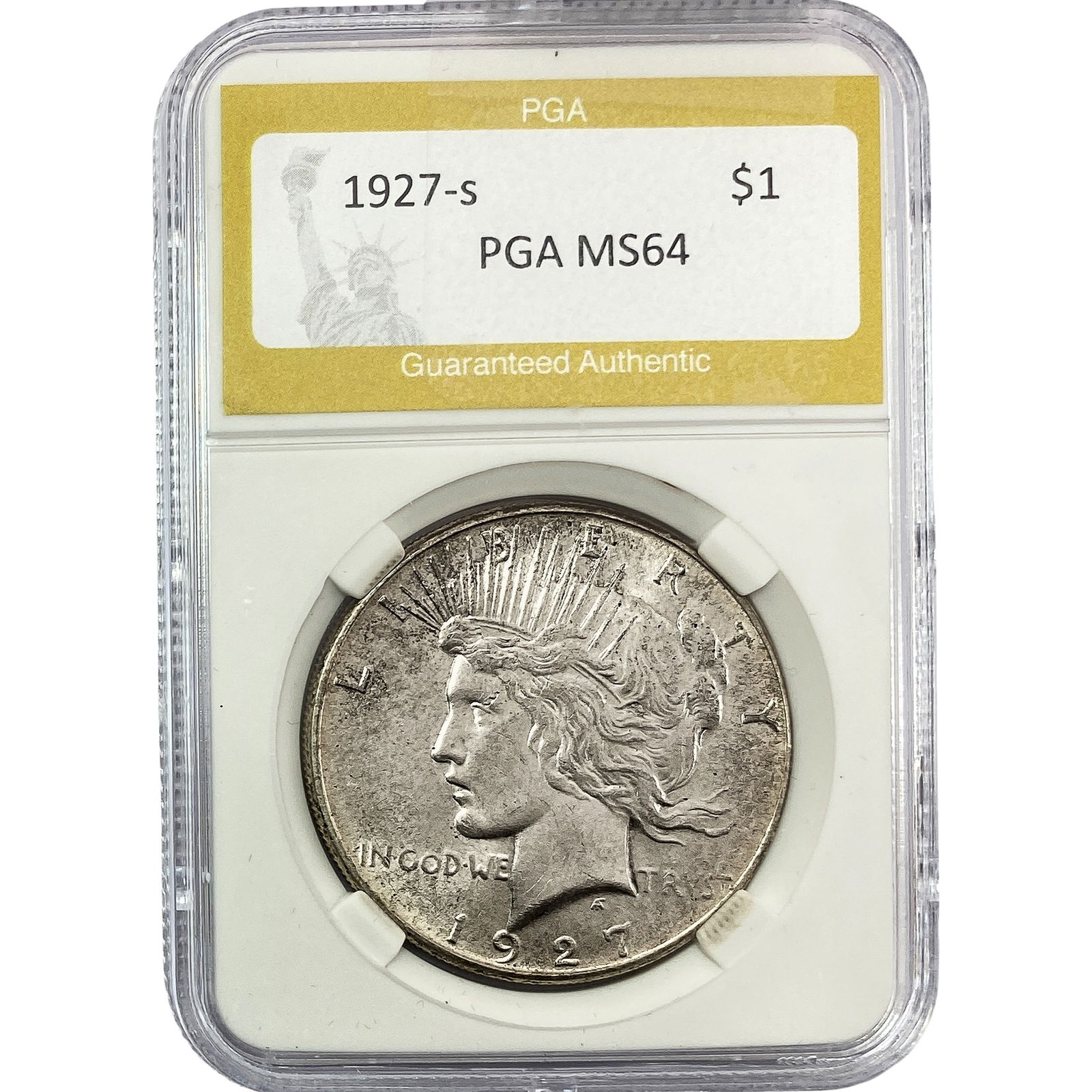 1927-S Silver Peace Dollar PGA MS64 (1 of 2)
