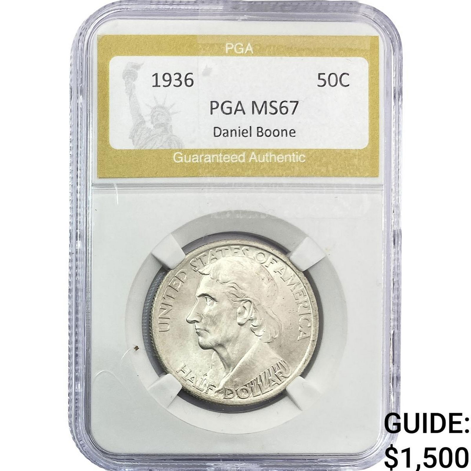 1936 Boone Half Dollar PGA MS67 (1 of 2)