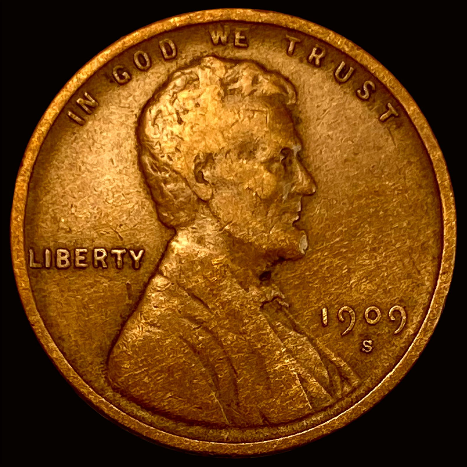 1909-S Lincoln Wheat Cent LIGHTLY CIRCULATED (1 of 2)