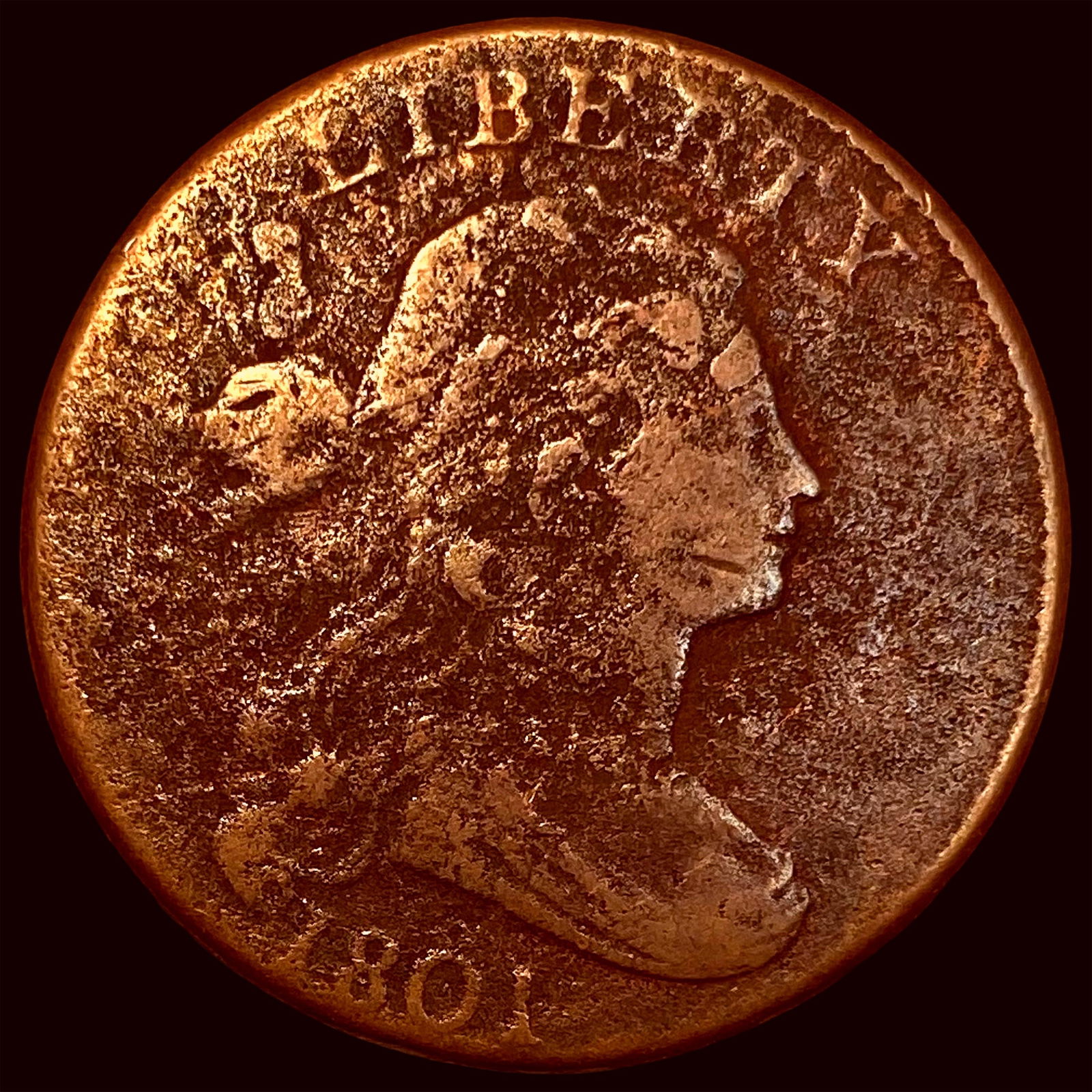1801 Draped Bust Large Cent HIGH GRADE (1 of 2)