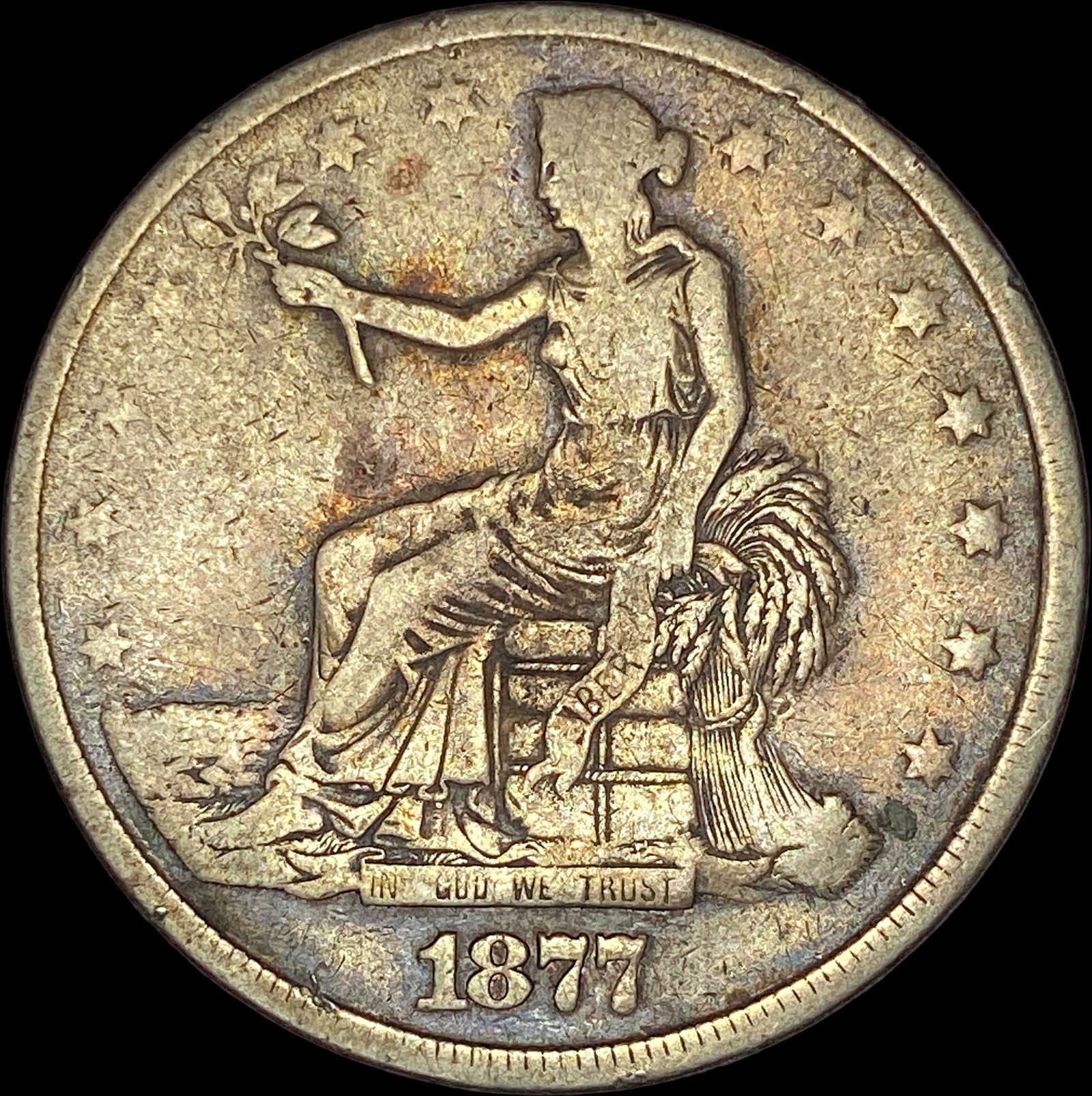 1877 Silver Trade Dollar NICELY CIRCULATED (1 of 2)