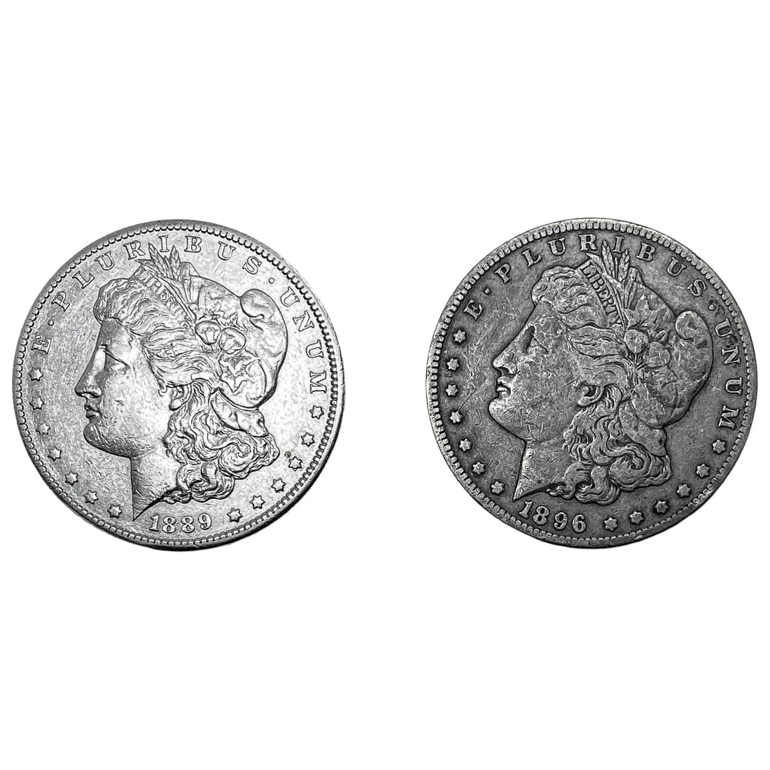 1889-S, 1896-S Better Date Morgan Silver Dollar [2 Coins] (1 of 2)