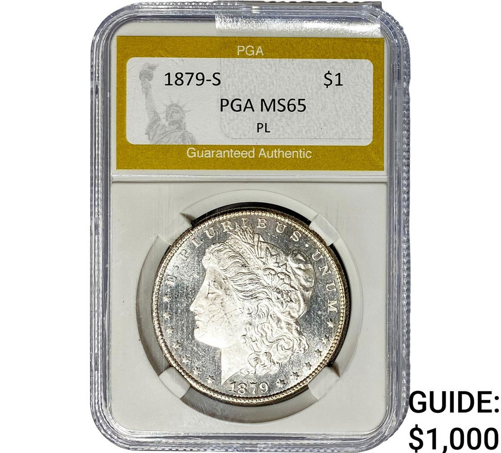 1879-S Morgan Silver Dollar PGA MS65 PL (1 of 2)