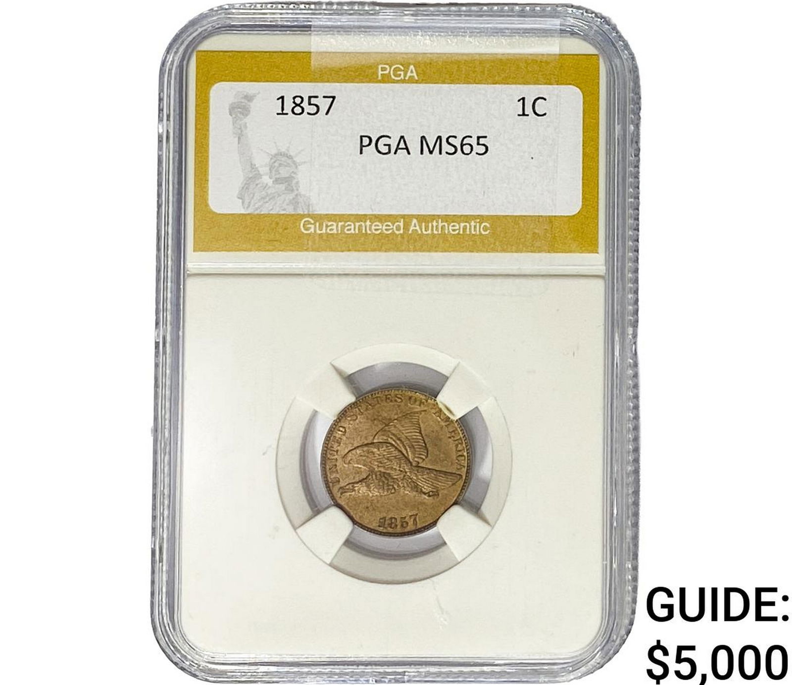 1857 Flying Eagle Cent PGA MS65 (1 of 2)