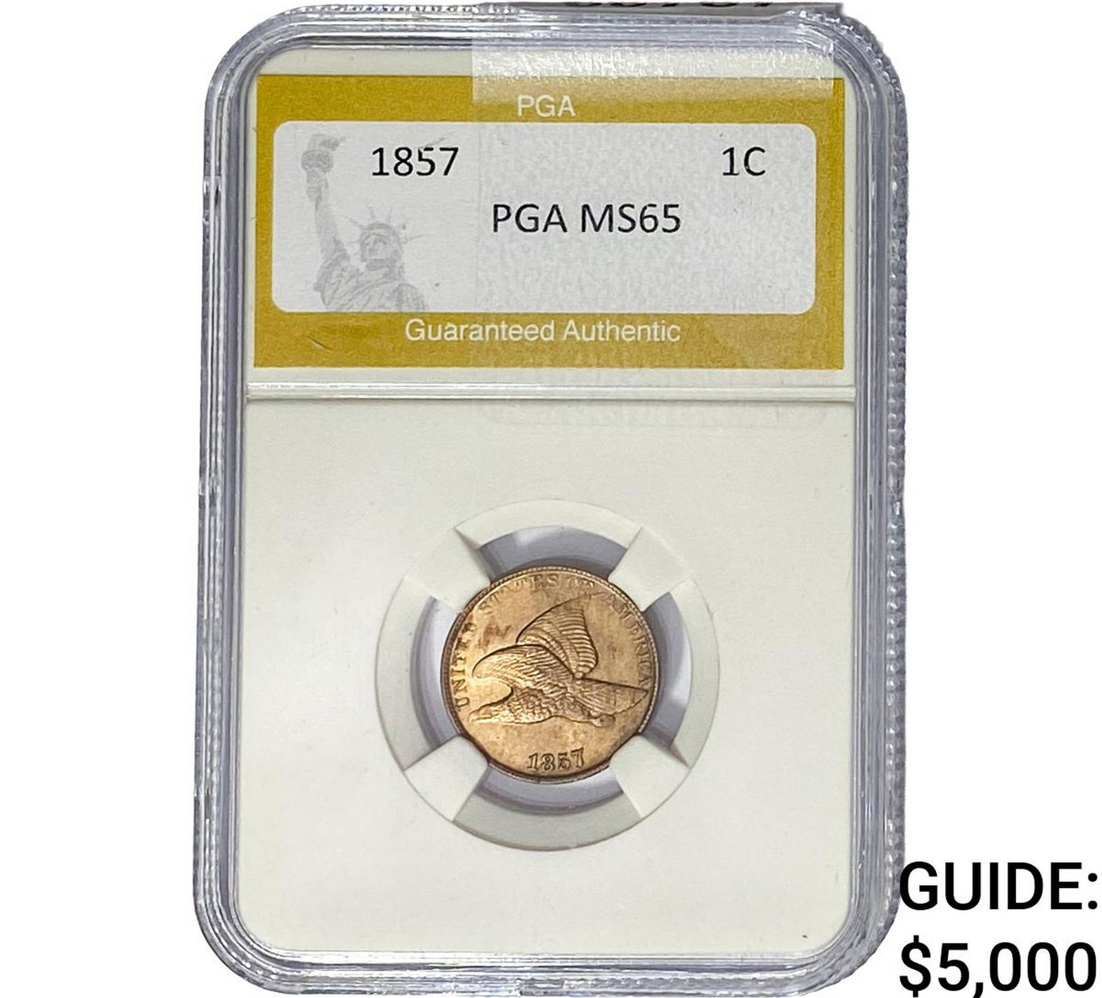 1857 Flying Eagle Cent PGA MS65 (1 of 2)