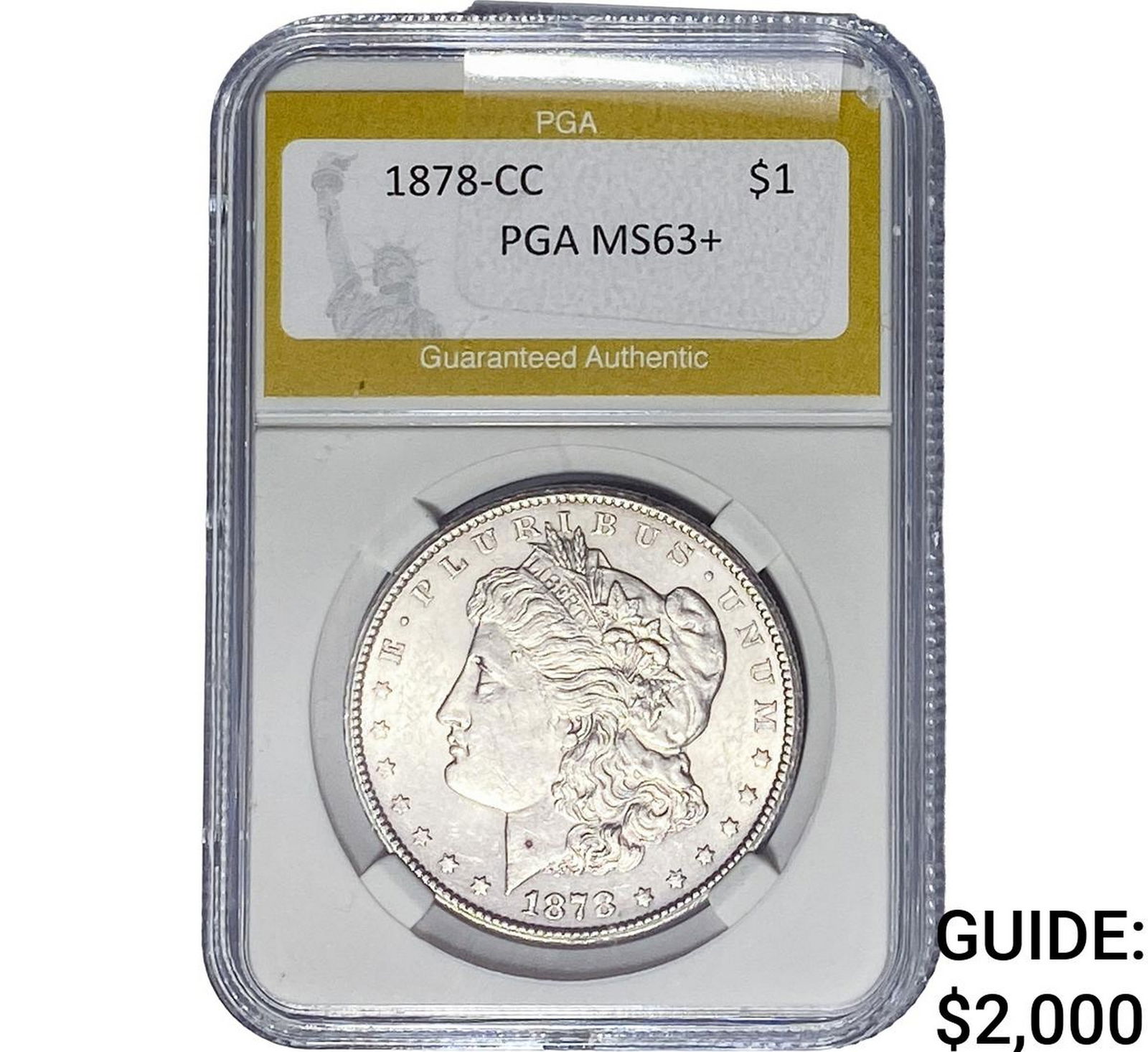 1878-CC Morgan Silver Dollar PGA MS63+ (1 of 2)
