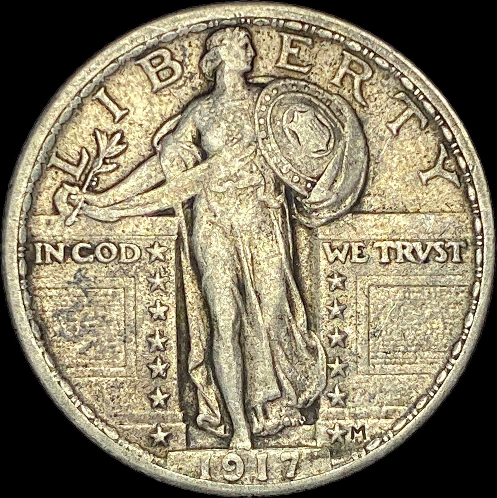 1917 Type 2 Standing Liberty Quarter CLOSELY UNCIRCULATED (1 of 2)
