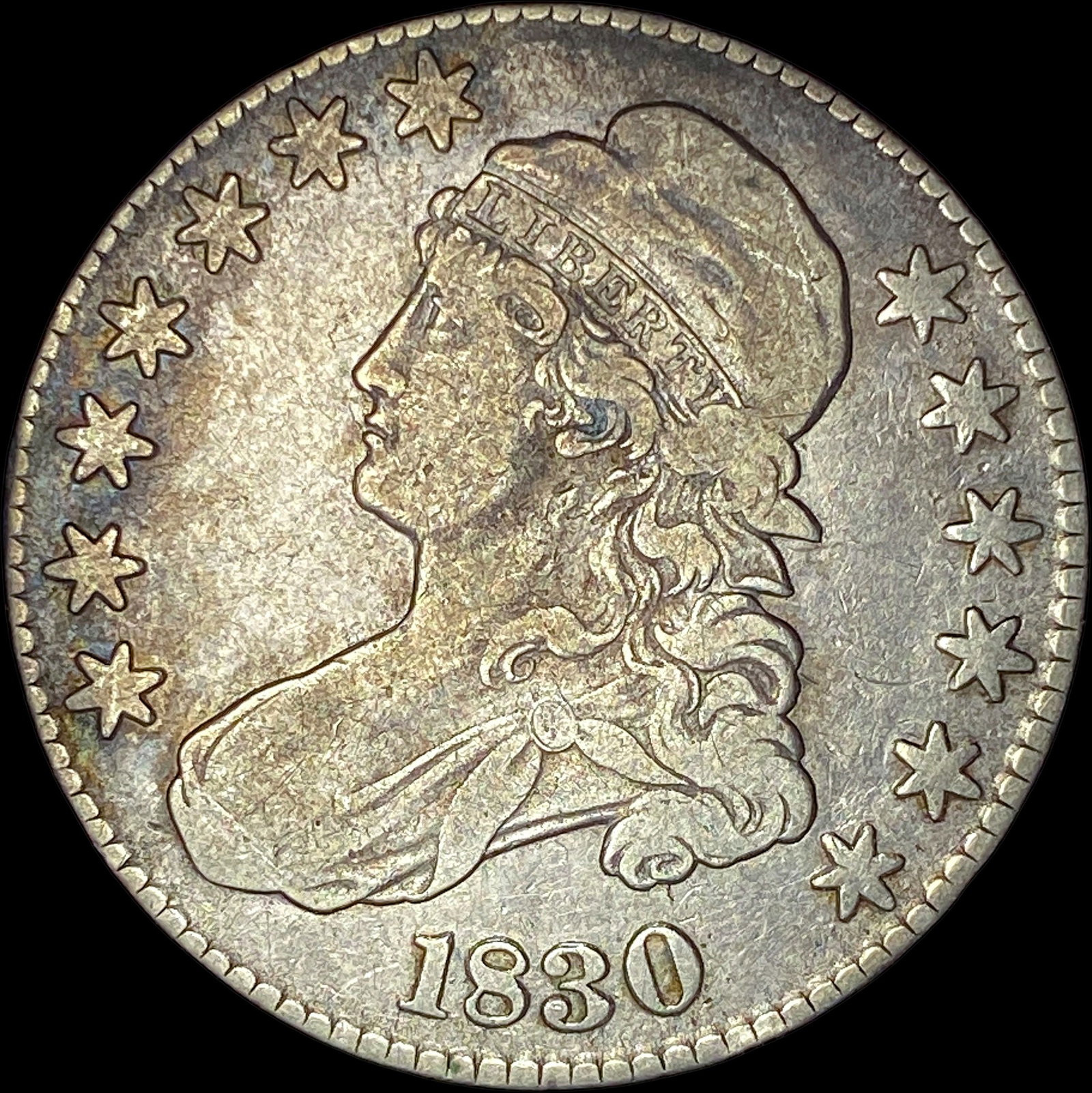 1830 Capped Bust Half Dollar LIGHTLY CIRCULATED: 1830 Capped Bust Half Dollar LIGHTLY CIRCULATED