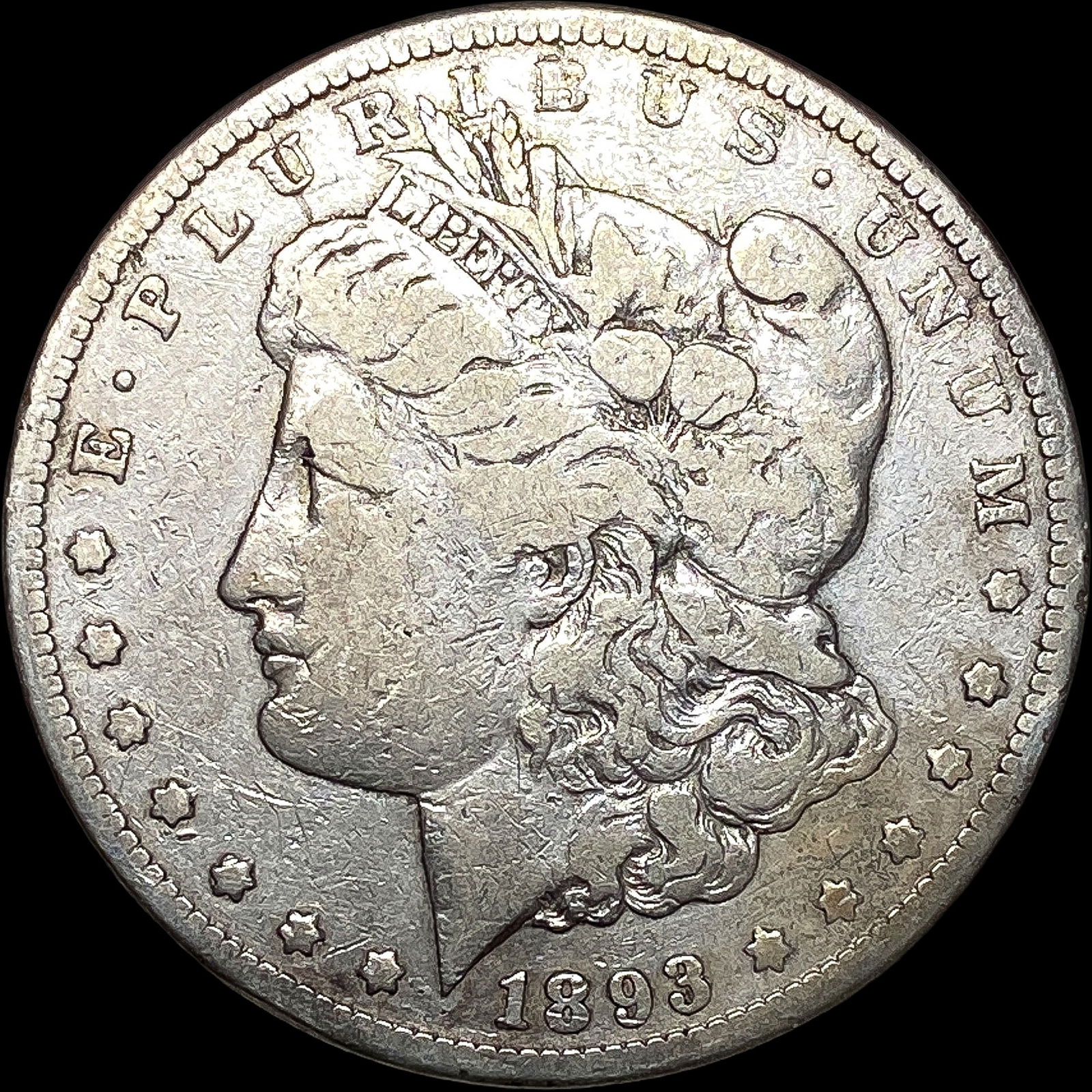 1893-CC Silver Morgan Dollar LIGHTLY CIRCULATED (1 of 2)