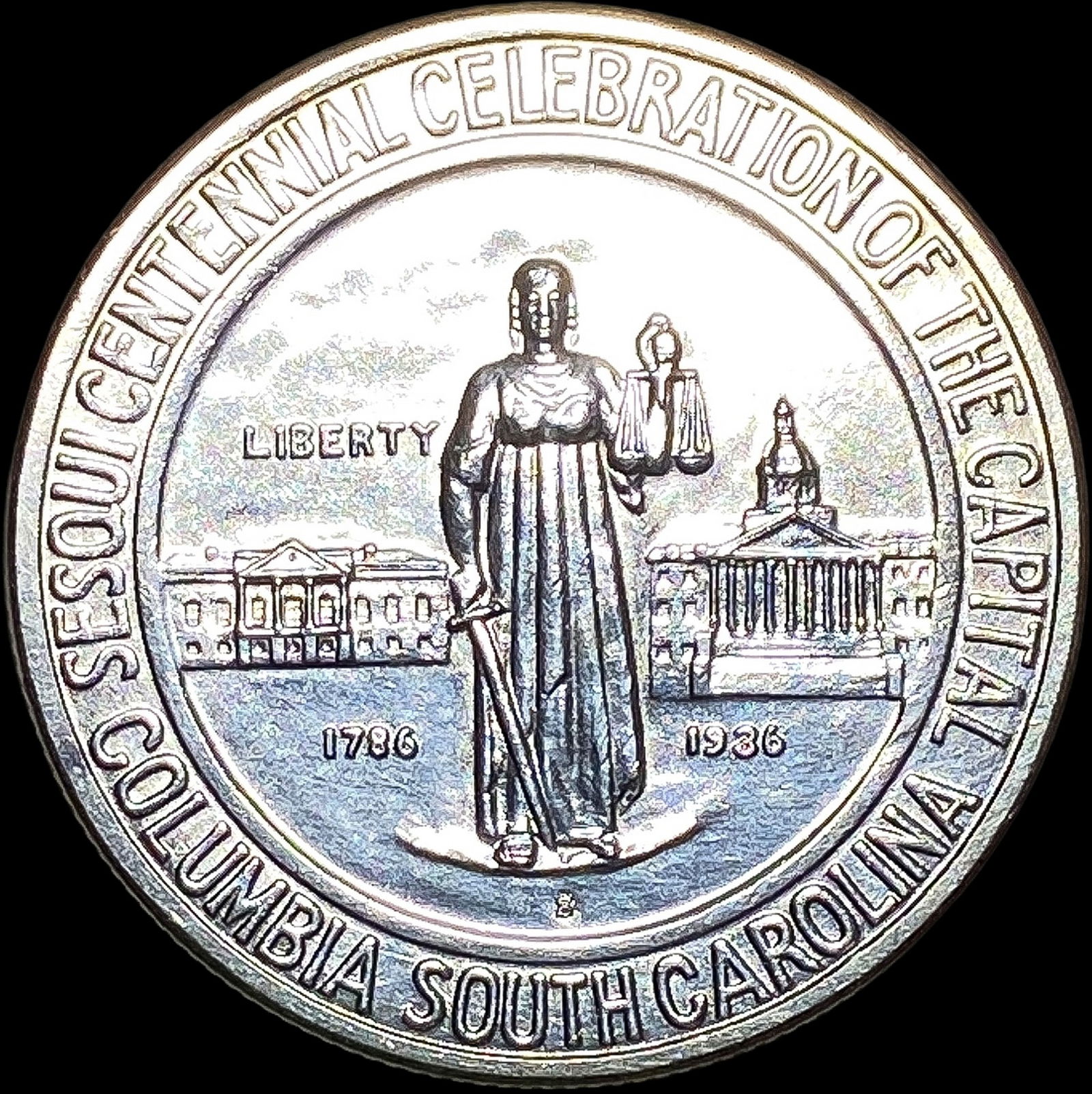 1936-S Silver Half Dollar Columbia SC UNC (1 of 2)