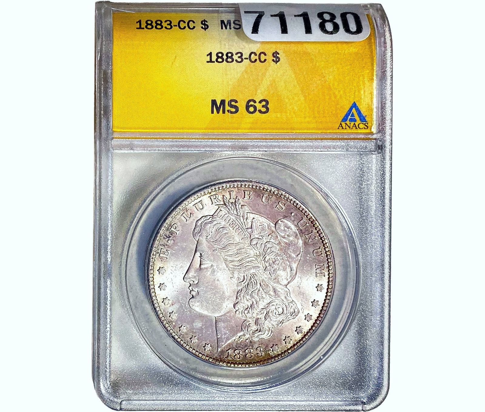 1883-CC Morgan Silver Dollar ANACS MS63: 1883-CC Morgan Silver Dollar ANACS MS63