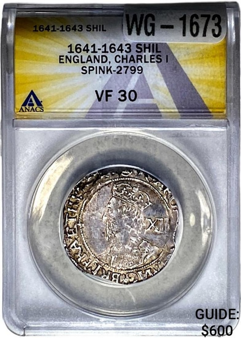 1641-1643 Shil England, Charles I Spink-2799 ANACS VF30 (1 of 2)