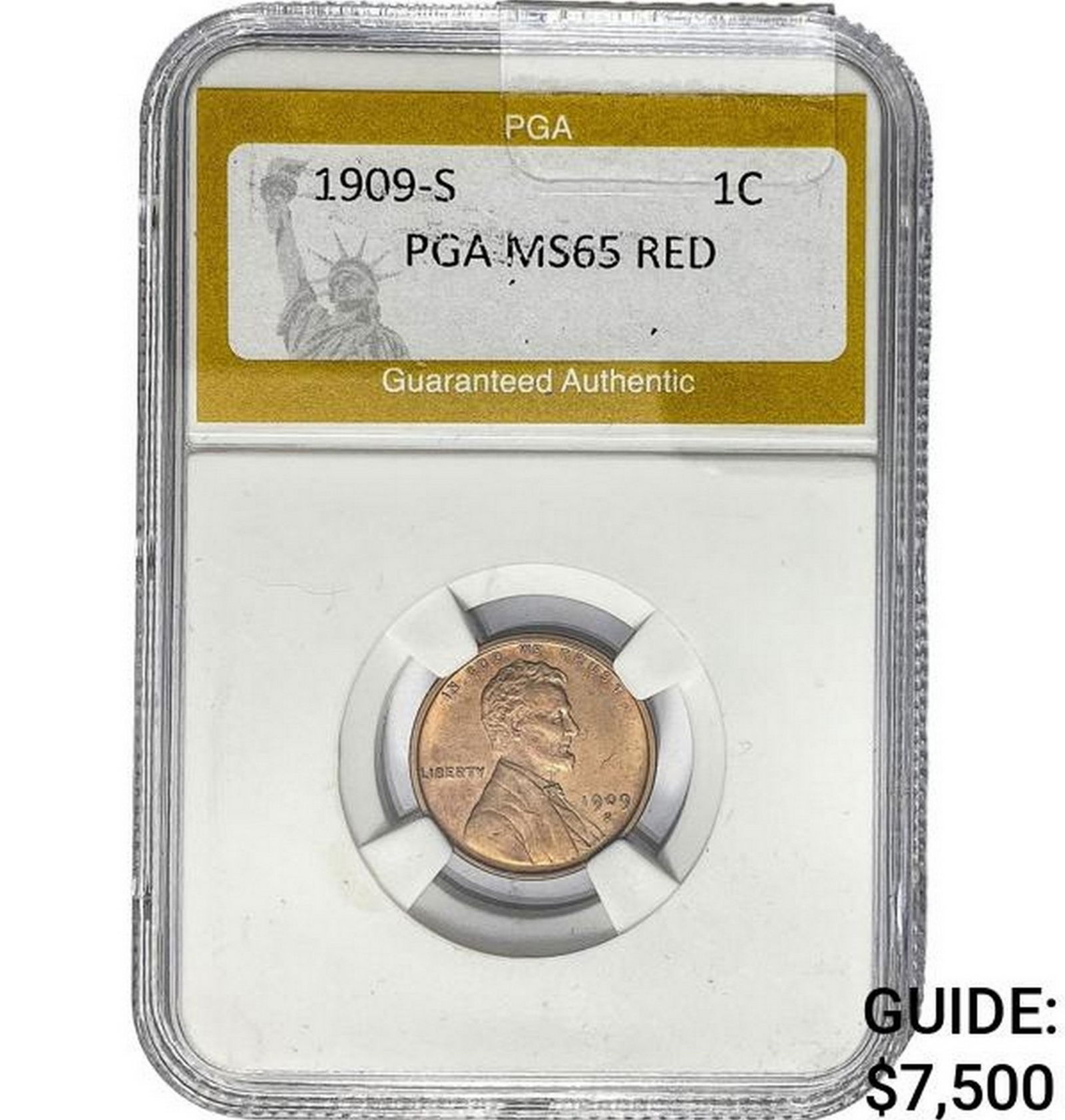 1909-S Wheat Cent PGA MS65 RED (1 of 2)
