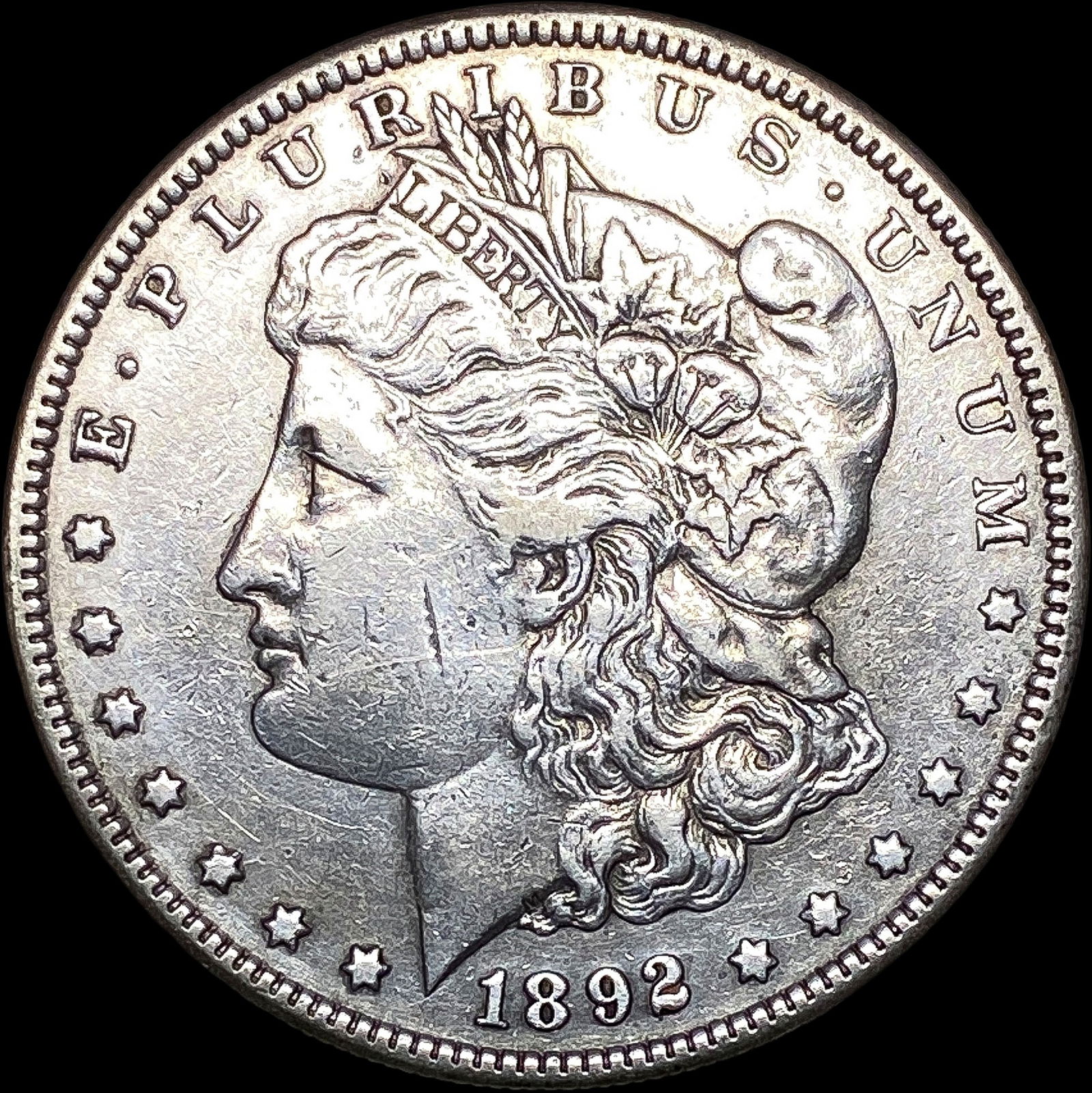 1892-S Silver Morgan Dollar NEARLY UNCIRCULATED (1 of 2)