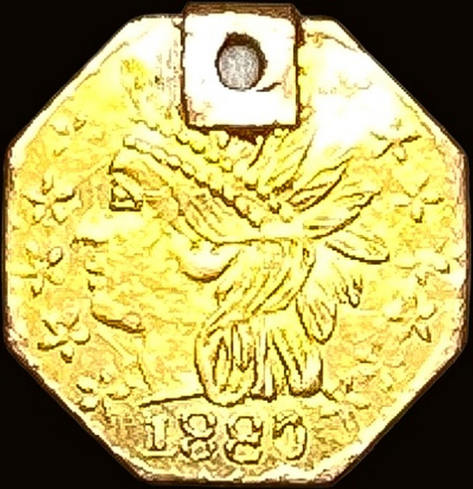 1880 1/4 Dollar California Gold Fractional HIGH GRADE (1 of 2)