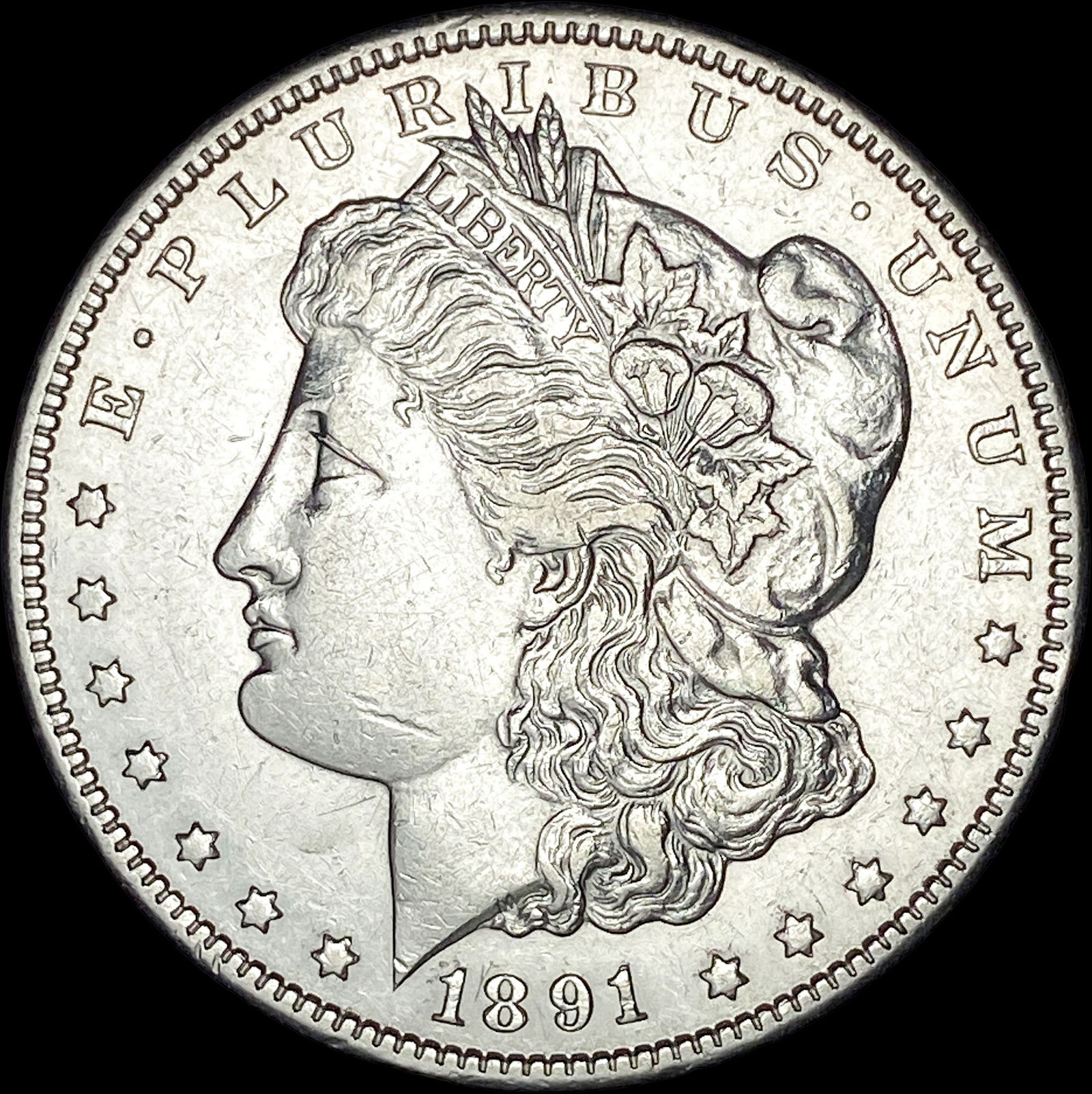 1891-CC Silver Morgan Dollar CLOSELY UNCIRCULATED (1 of 2)