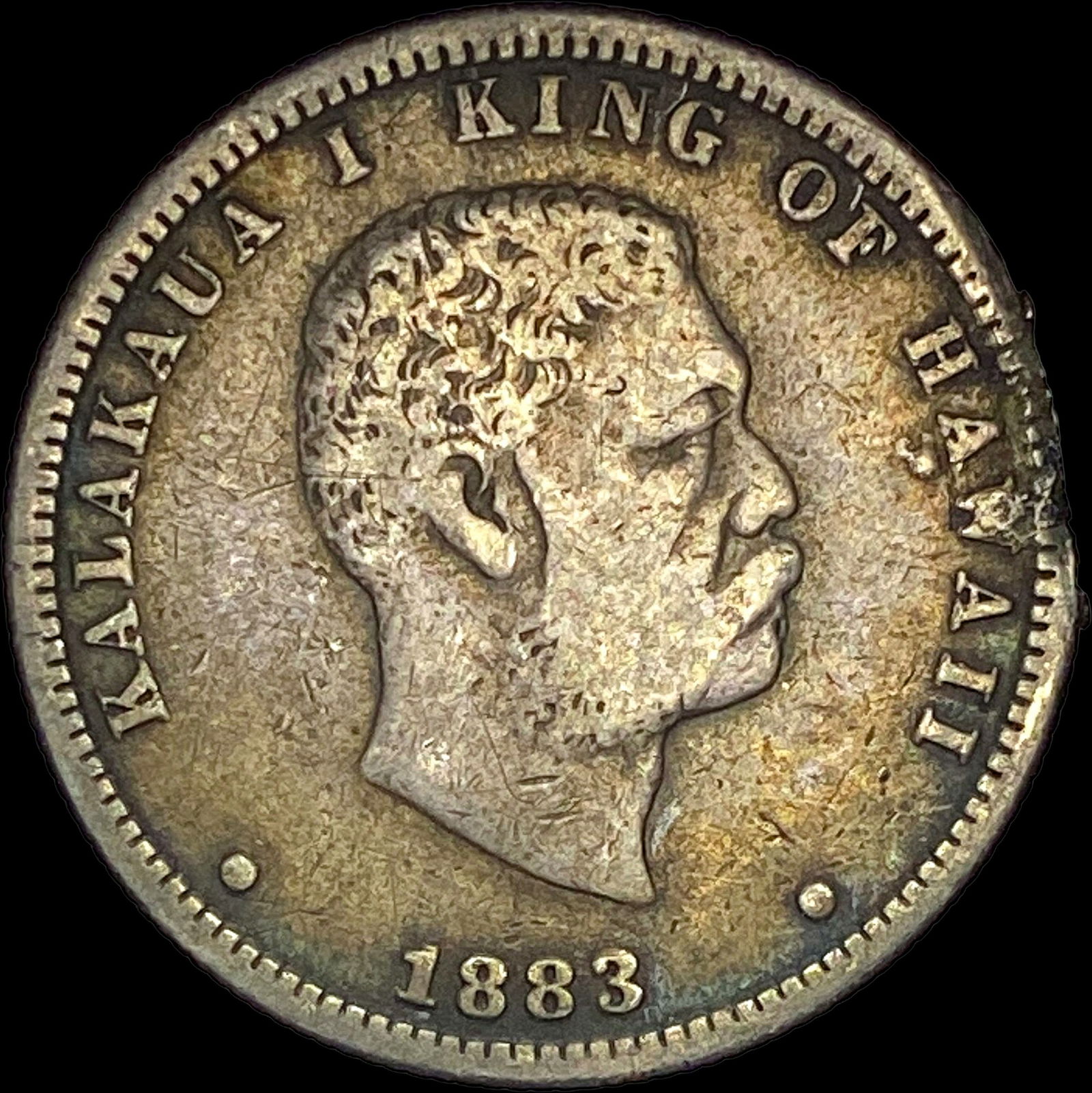 1883 Hawaii Silver Quarter Dollar NEARLY UNCIRCULATED (1 of 2)