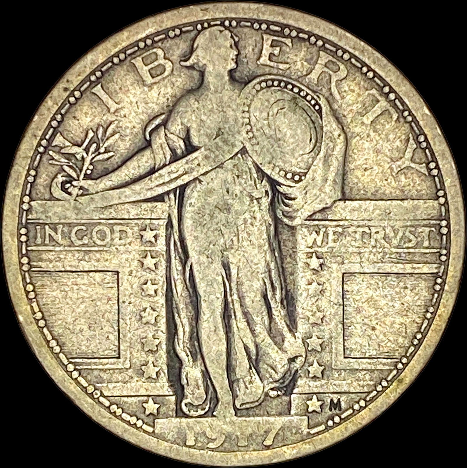 1917 Type 1 Standing Liberty Quarter LIGHTLY CIRCULATED (1 of 2)