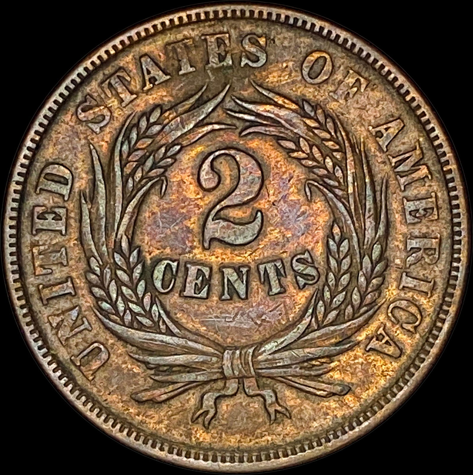 1864 Bronze Two-Cent Piece NEARLY UNCIRCULATED (1 of 2)