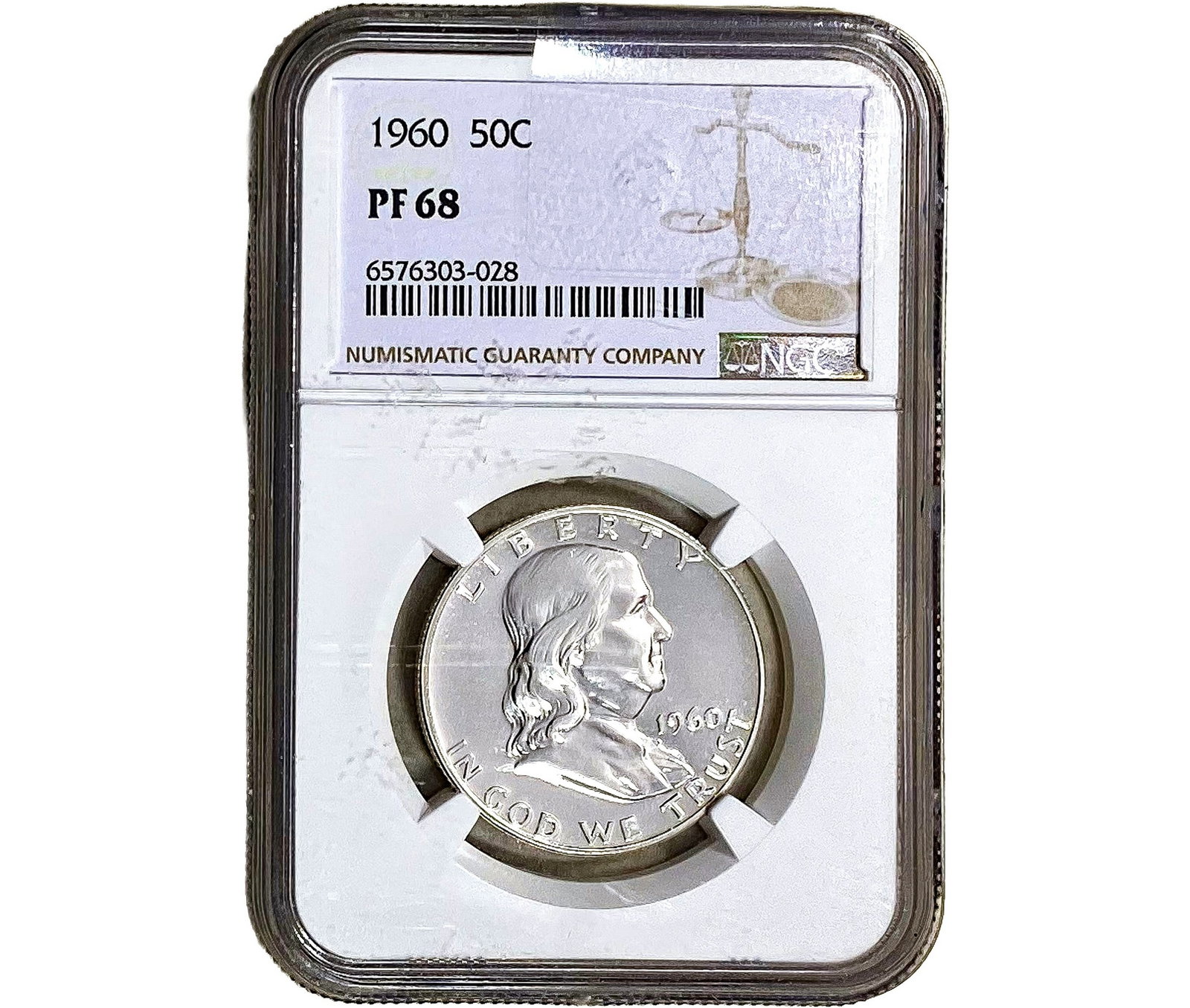 1960 Franklin Half Dollar NGC PF68: 1960 Franklin Half Dollar NGC PF68