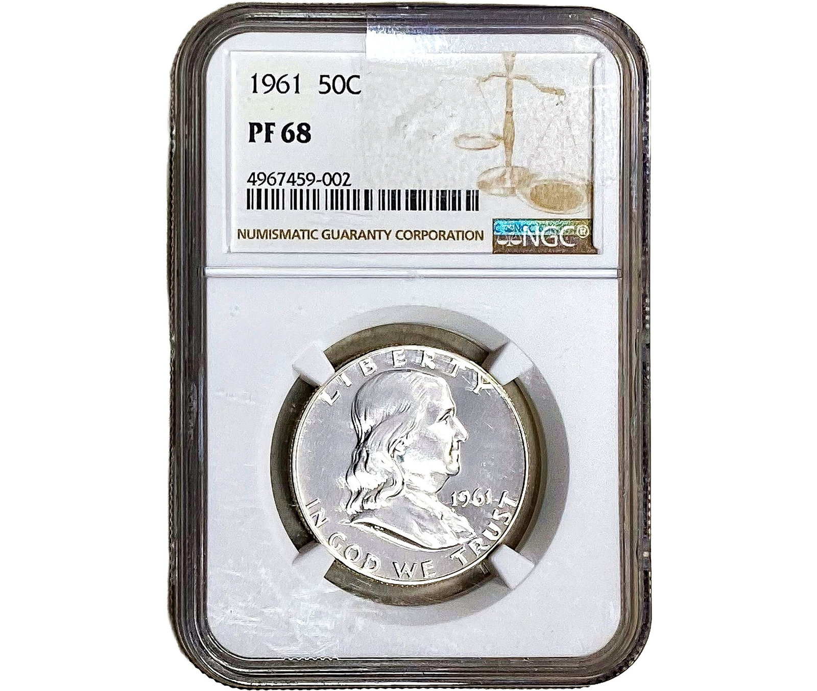1961 Franklin Half Dollar NGC PF68: 1961 Franklin Half Dollar NGC PF68