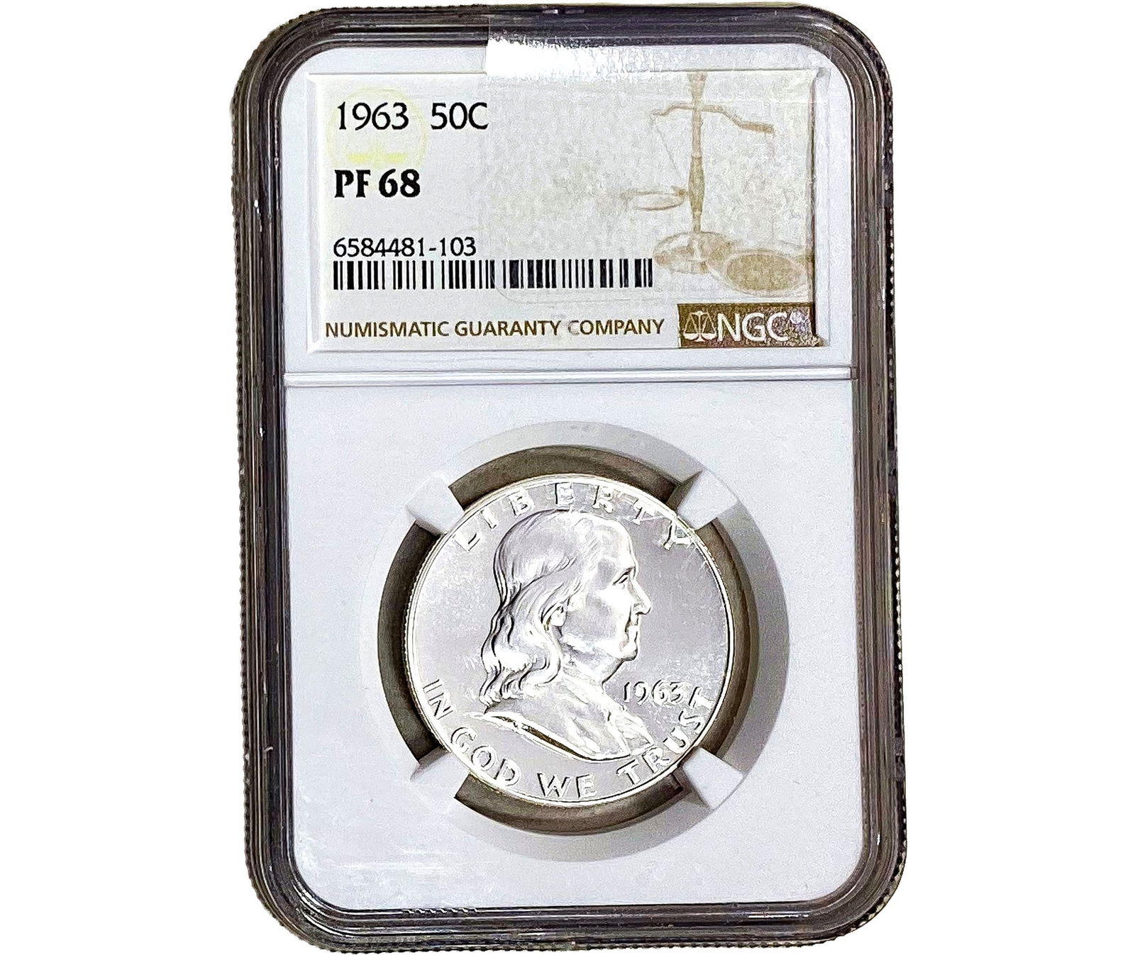 1963 Franklin Half Dollar NGC PF68 (1 of 2)