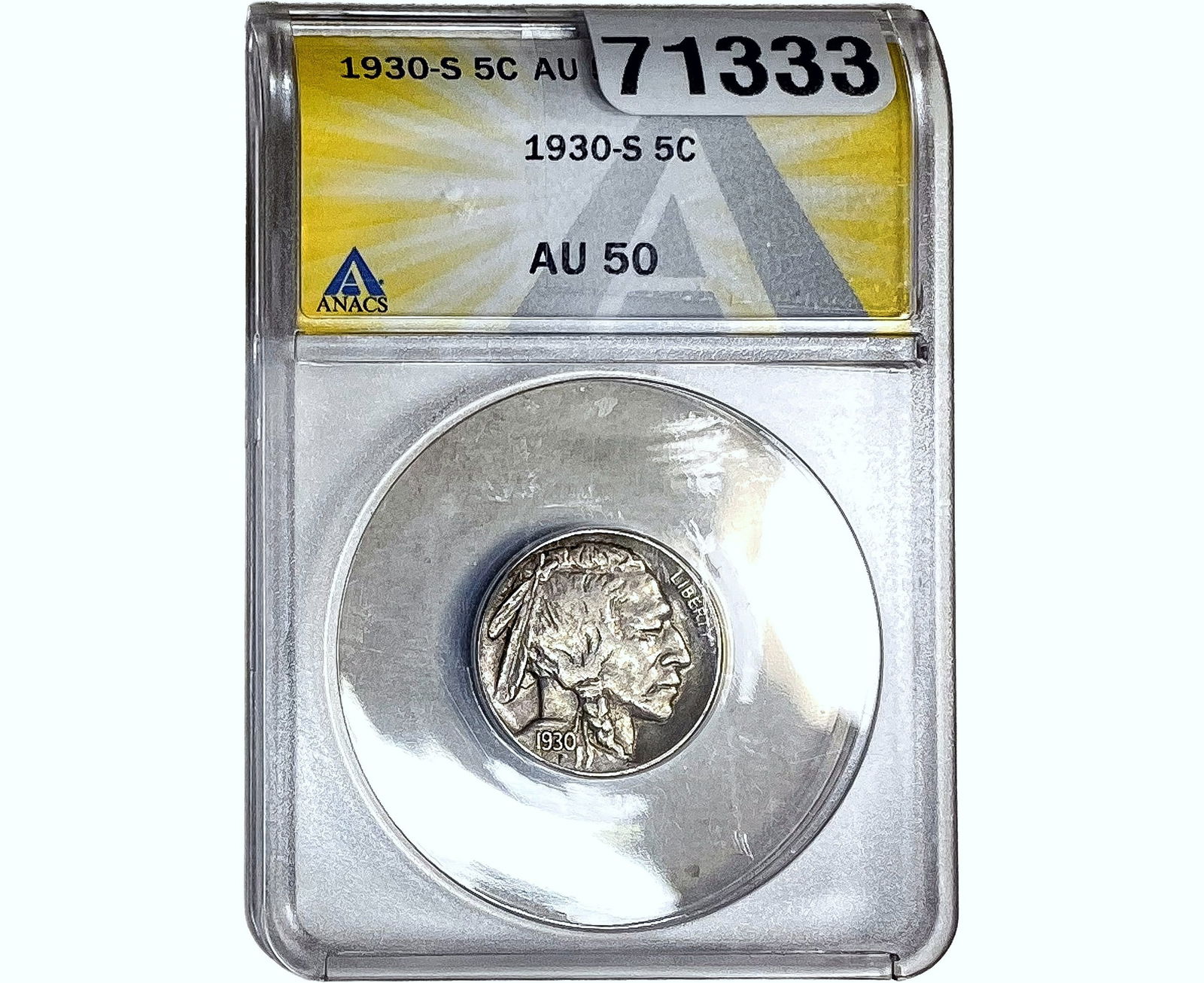 1930-S Buffalo Nickel ANACS AU50 (1 of 2)